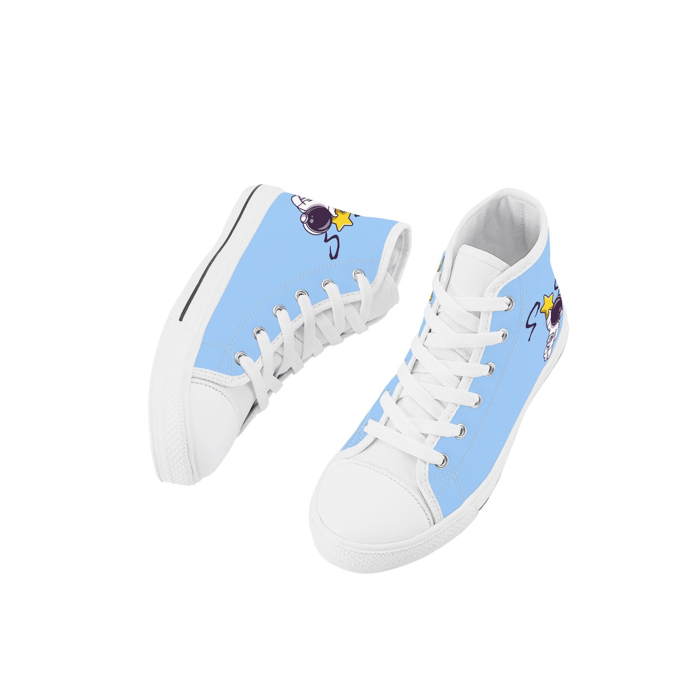 Space Man 23 Kids Sky Blue High Top Star Kicks