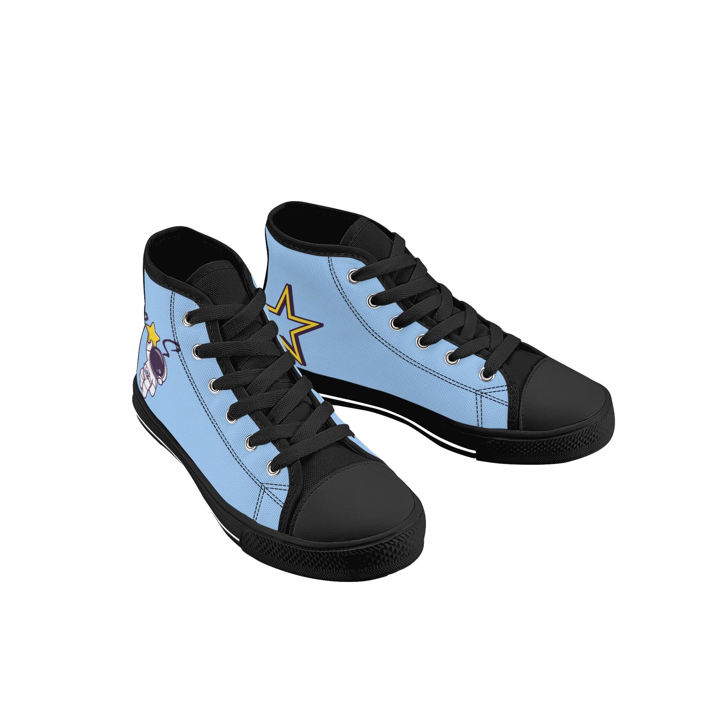 Space Man 23 Kids Sky Blue High Top Star Kicks