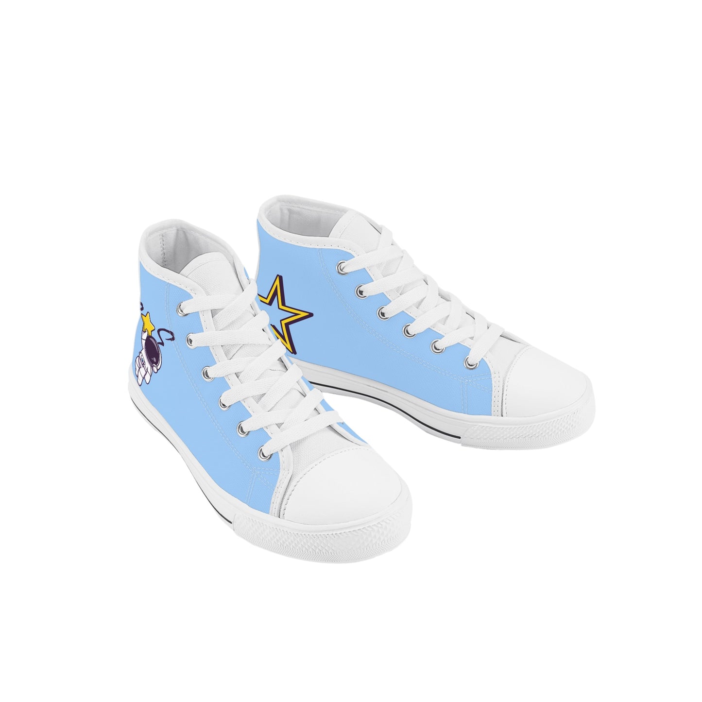 Space Man 23 Kids Sky Blue High Top Star Kicks