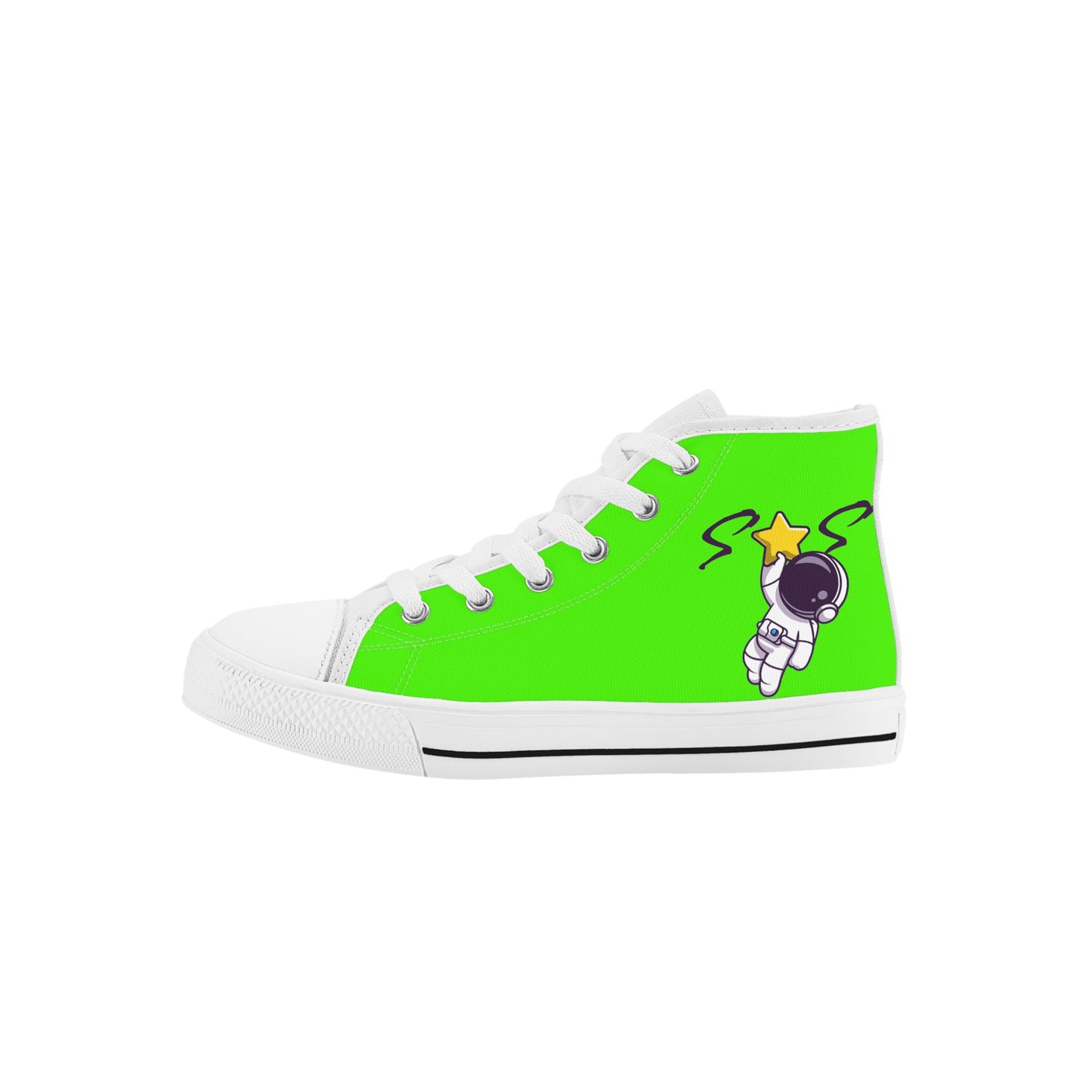 Space Man 23 Kids Goo Green High Top Star Kicks