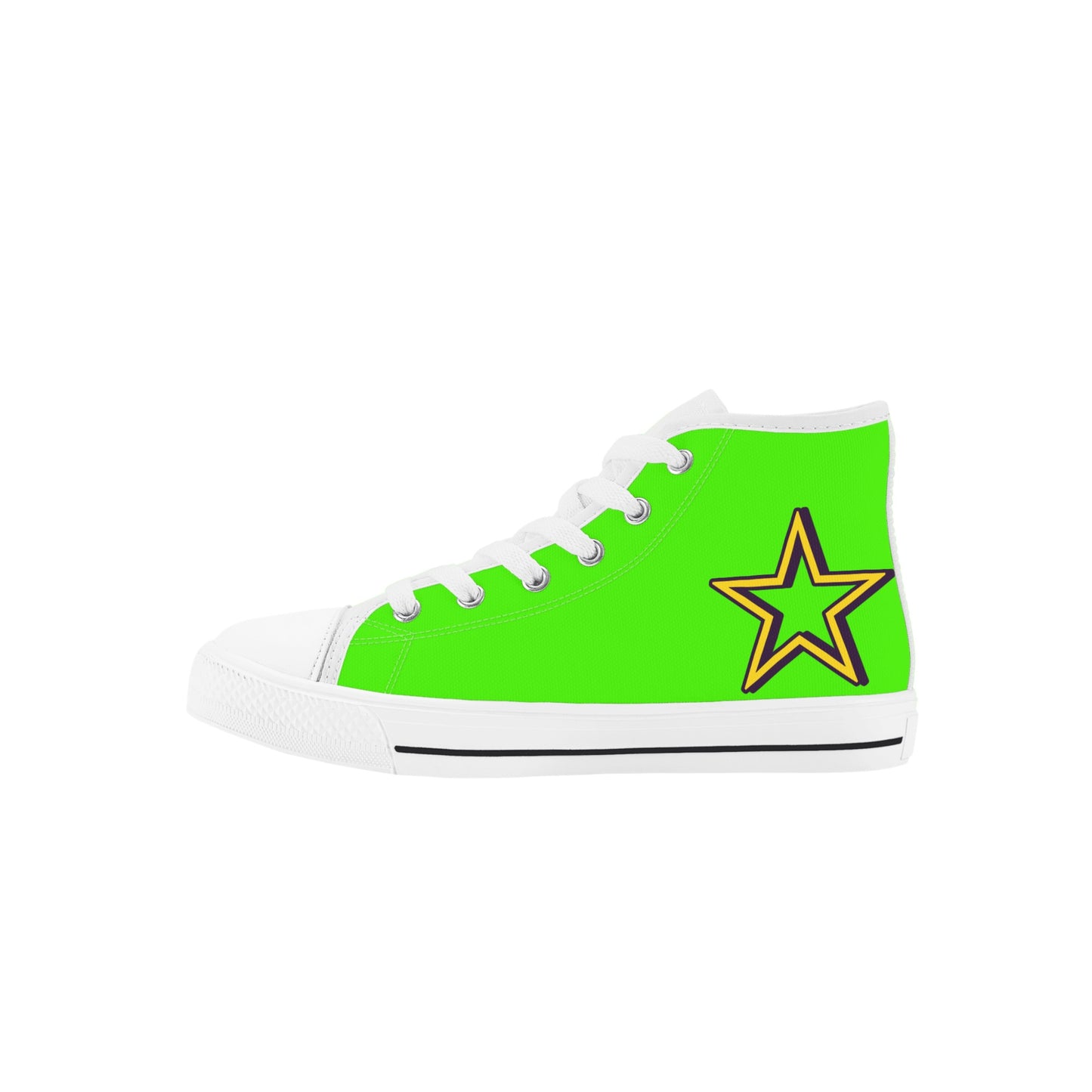 Space Man 23 Kids Goo Green High Top Star Kicks