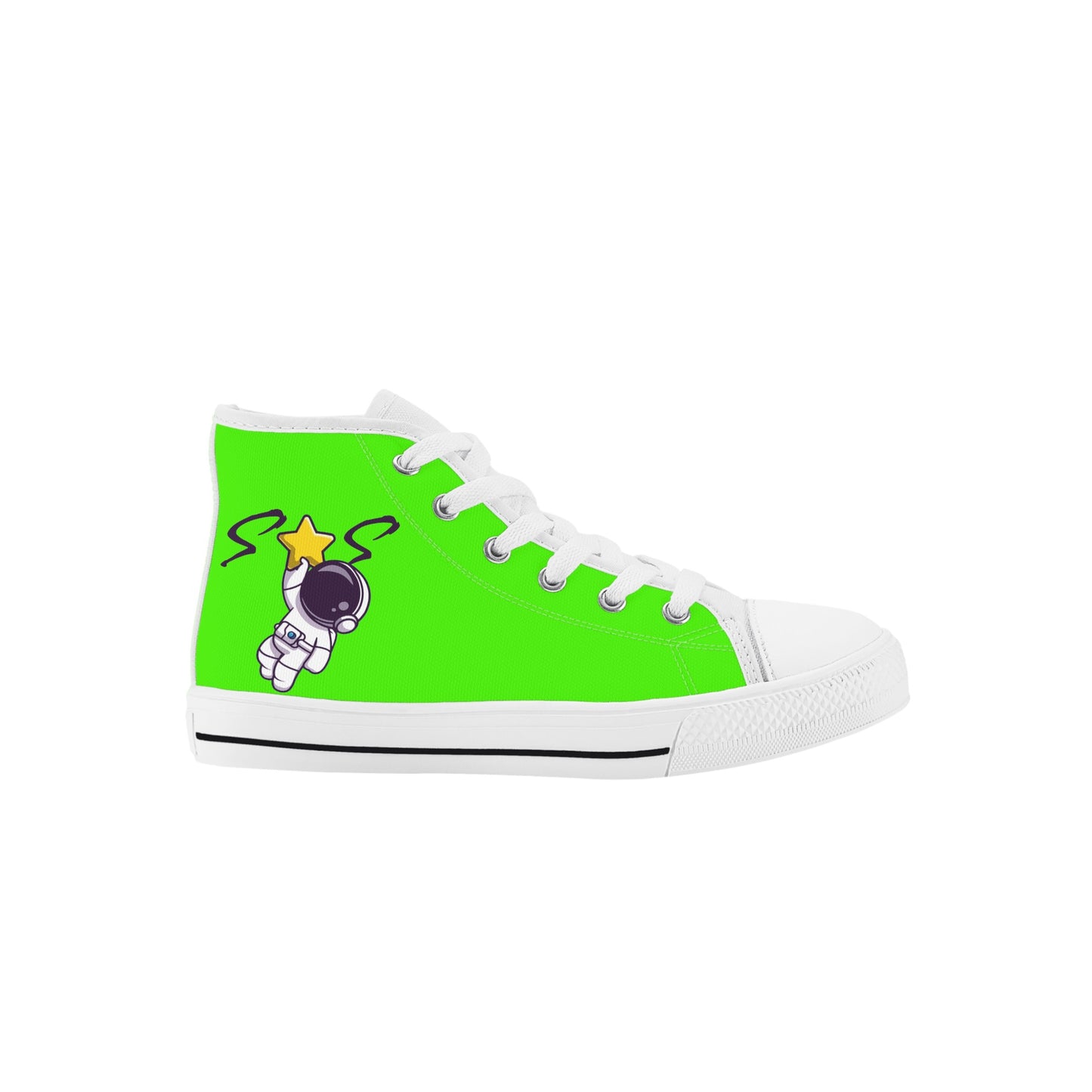 Space Man 23 Kids Goo Green High Top Star Kicks