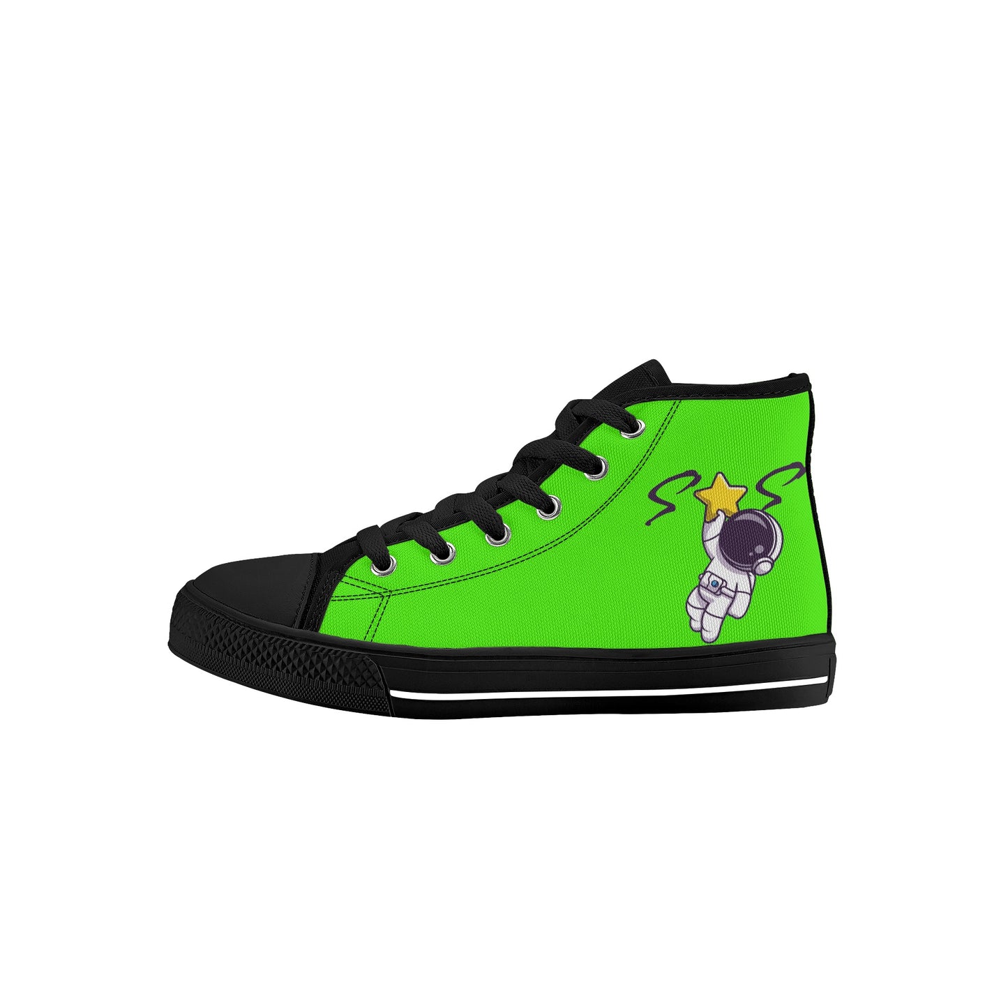 Space Man 23 Kids Goo Green High Top Star Kicks