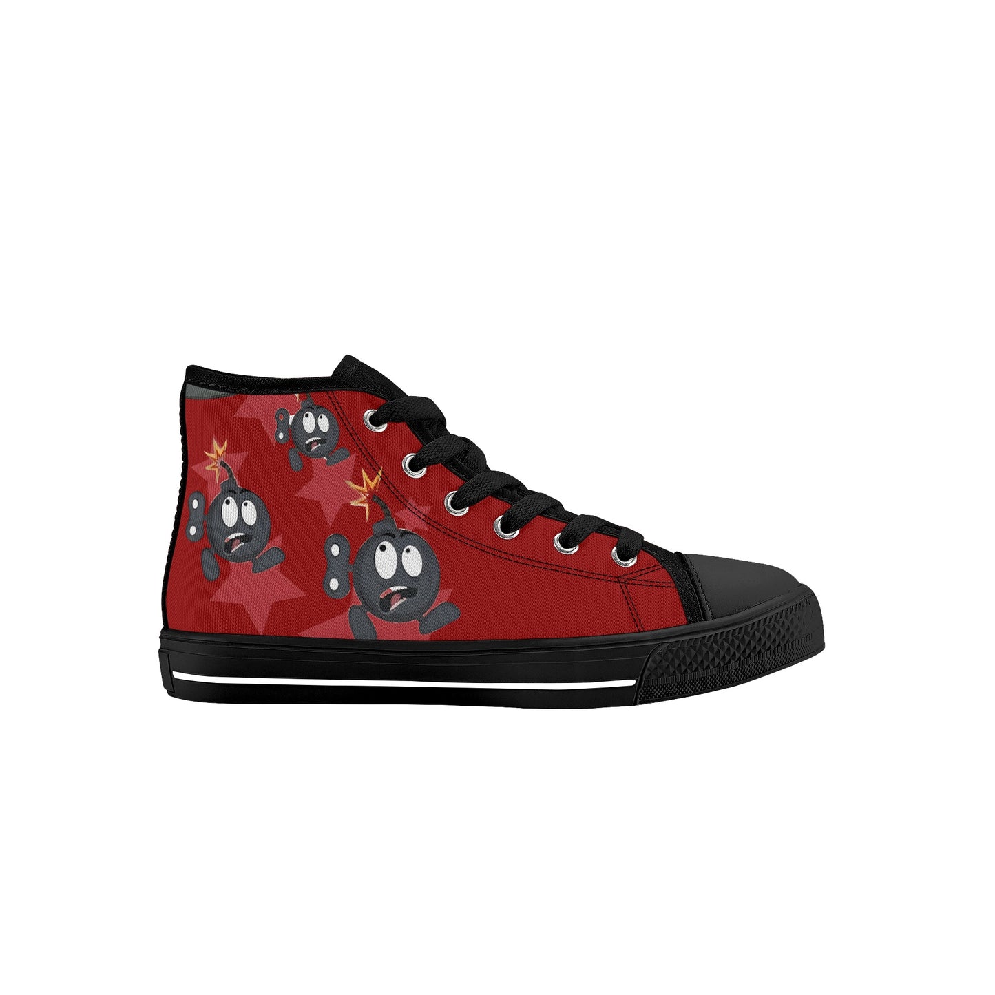 S.I.Y.L (Stay In Your Lane) Kids Black High Top Star Kicks