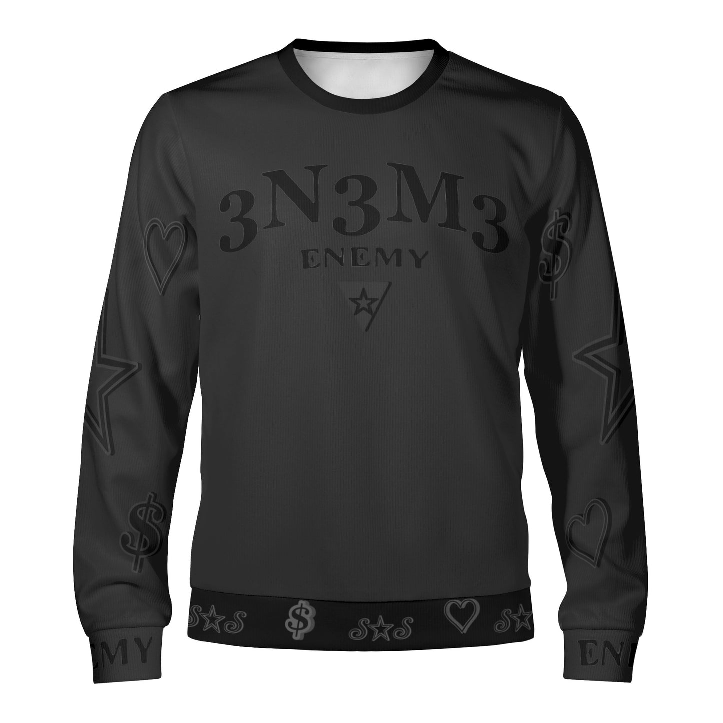 3.N.3.M.3 Enemy S.O.S Limited Edition Black/Black Adult Crewneck Sweatshirt