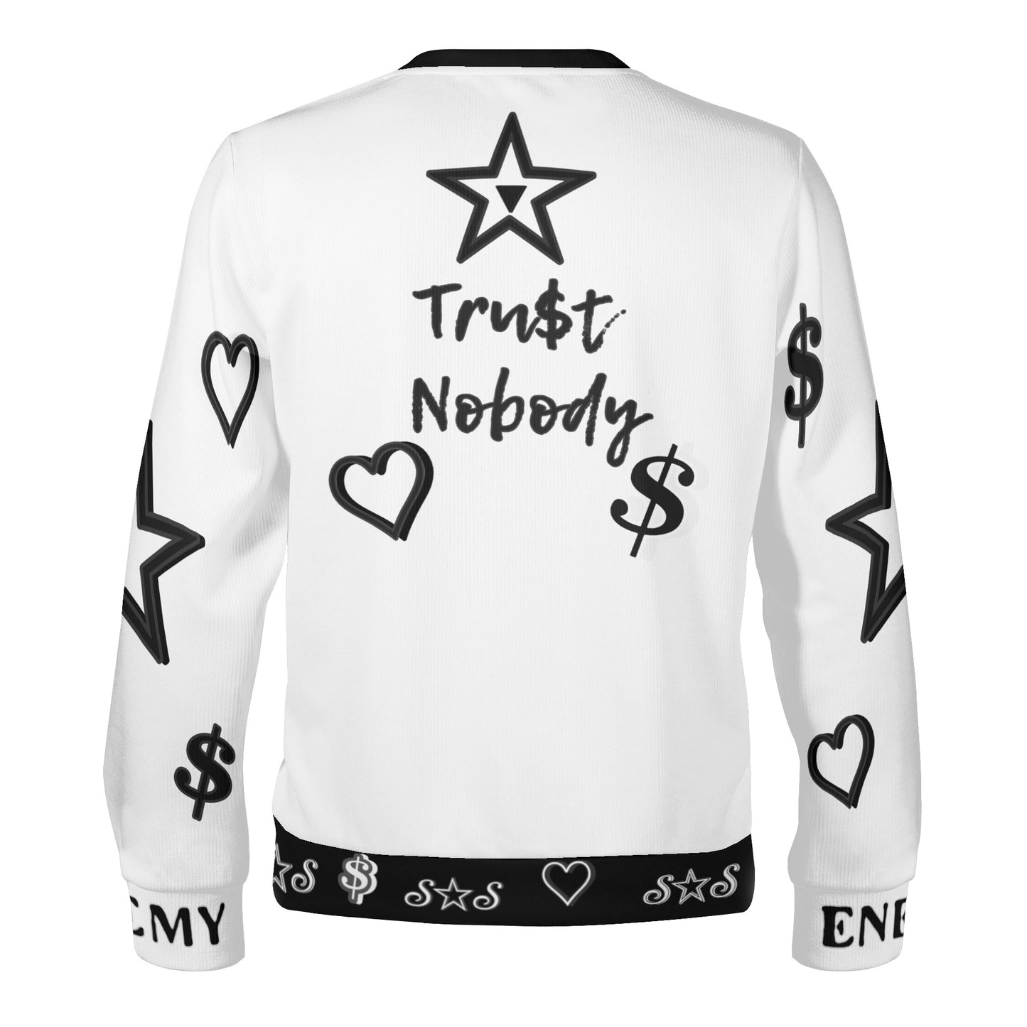 3.N.3.M.3 Enemy S.O.S Limited Edition Black/White Adult Crewneck Sweatshirt