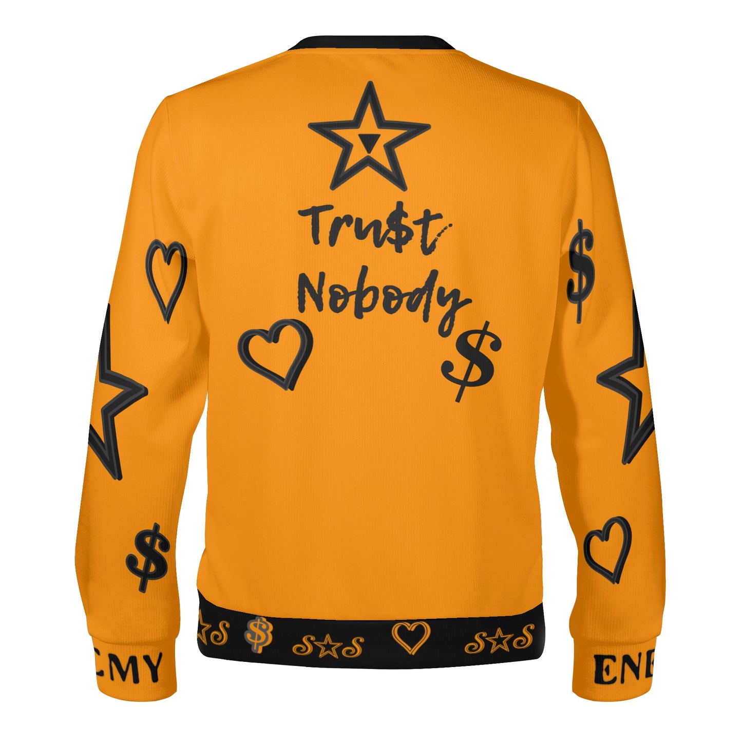 3.N.3.M.3 Enemy S.O.S Limited Edition Black/Orange Adult Crewneck Sweatshirt