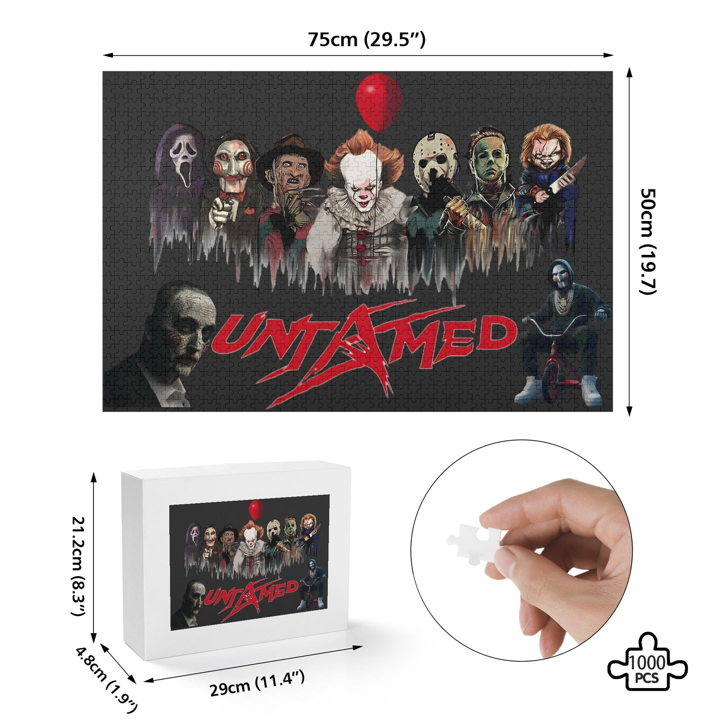 Un-Tamed S.O.S Black Edition Wooden Picture Jigsaw (1000 Pcs)