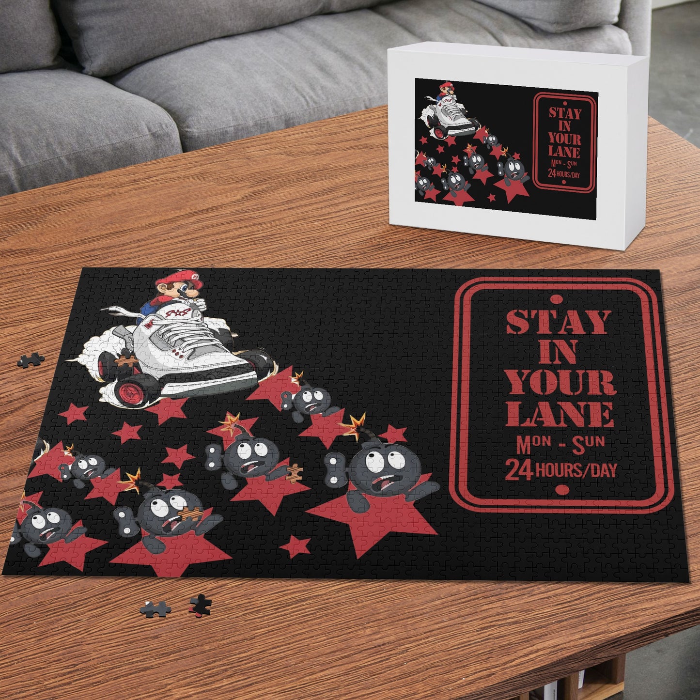 S.I.Y.L (Stay In Your Lane) Black Edition Wooden Picture Jigsaw (1000 Pcs)