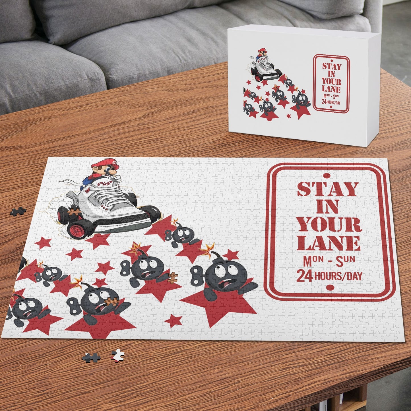 S.I.Y.L (Stay In Your Lane) White Edition Wooden Picture Jigsaw (1000 Pcs)