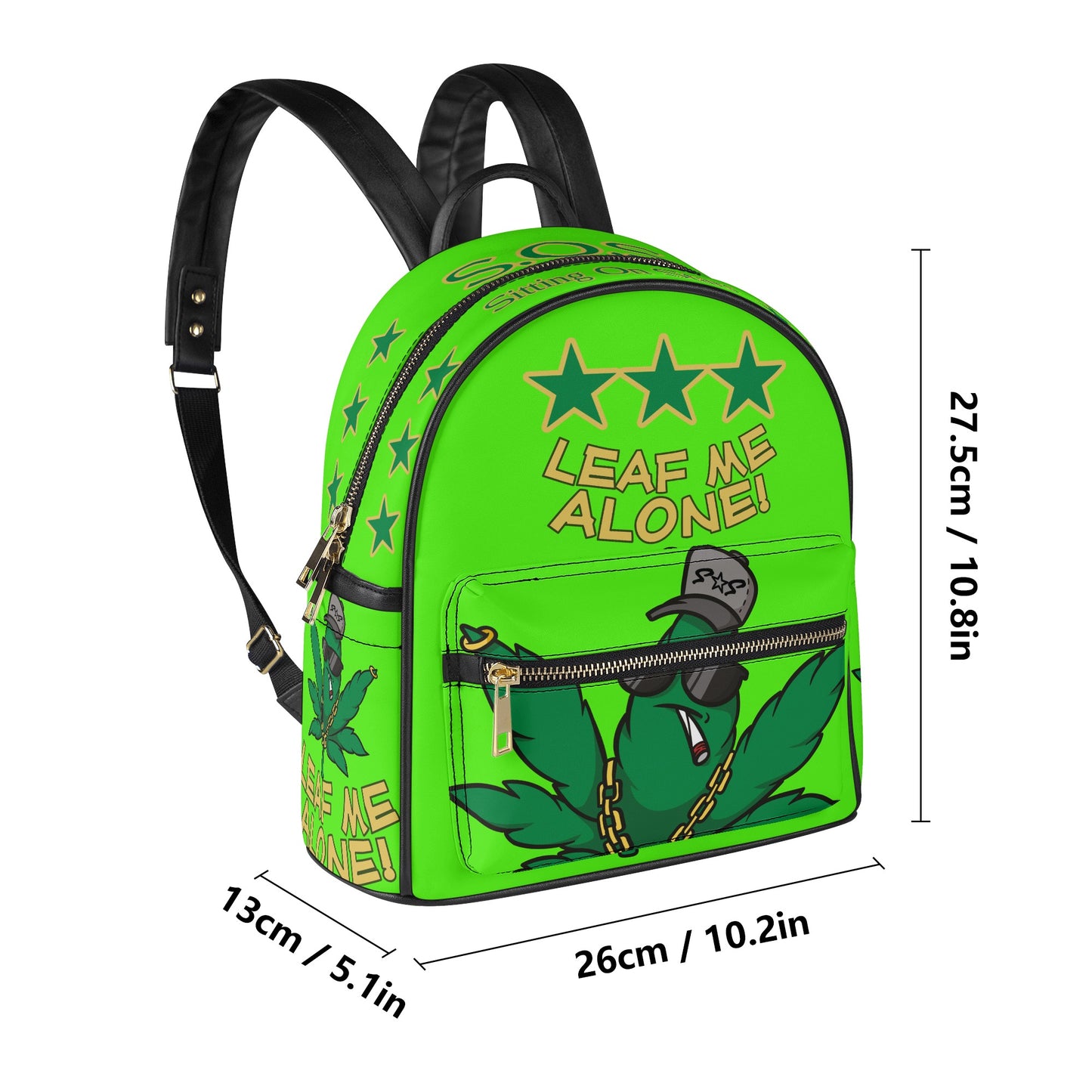 Leaf Me Alone 3.0  S.O.S 420 Goo Green Edition Backpack