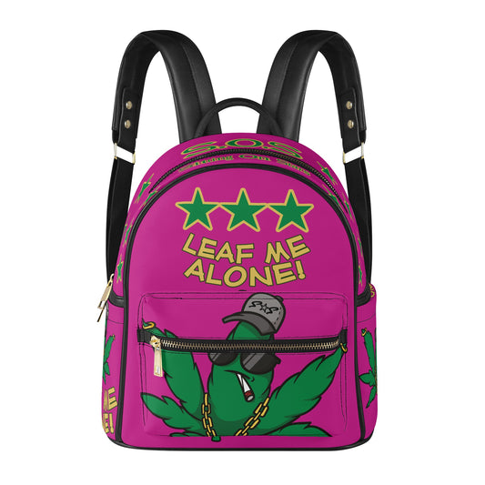 Leaf Me Alone 3.0  S.O.S 420 Purple Edition Backpack