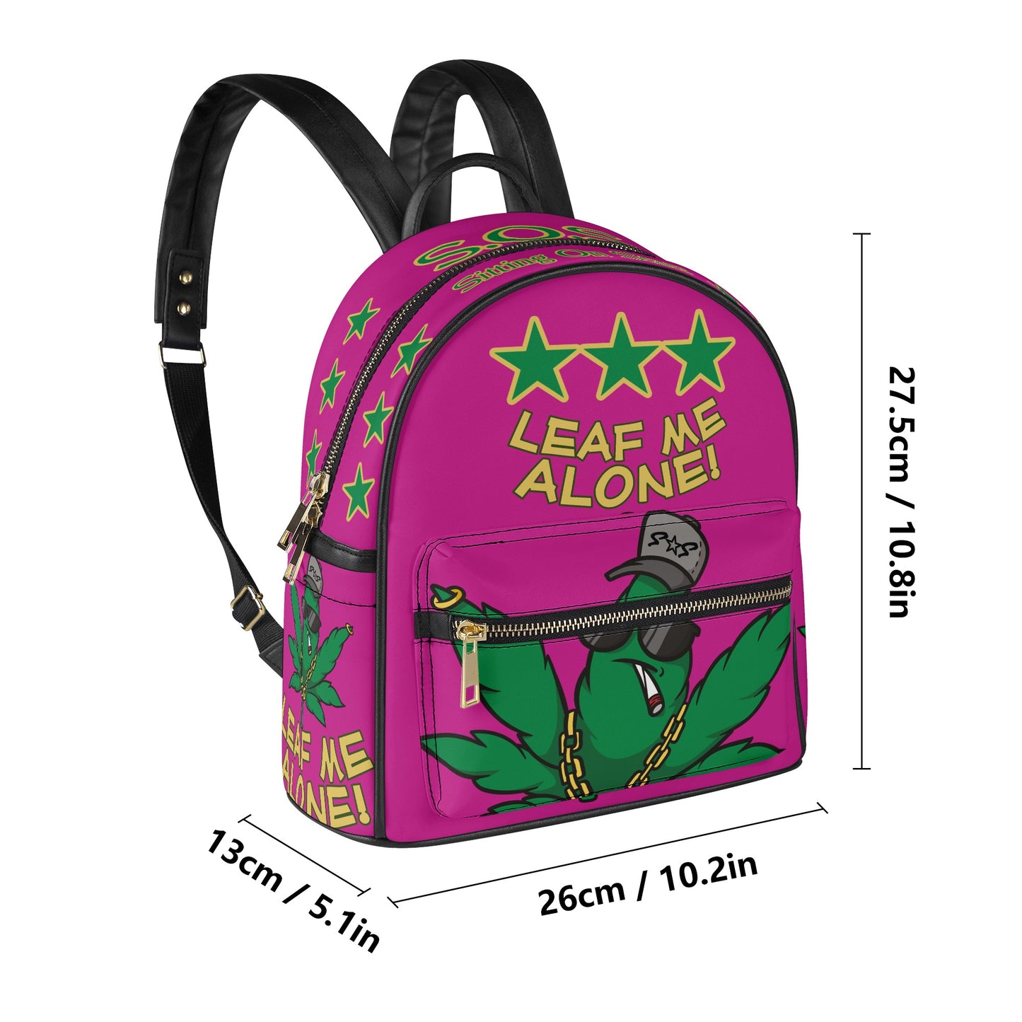 Leaf Me Alone 3.0  S.O.S 420 Purple Edition Backpack