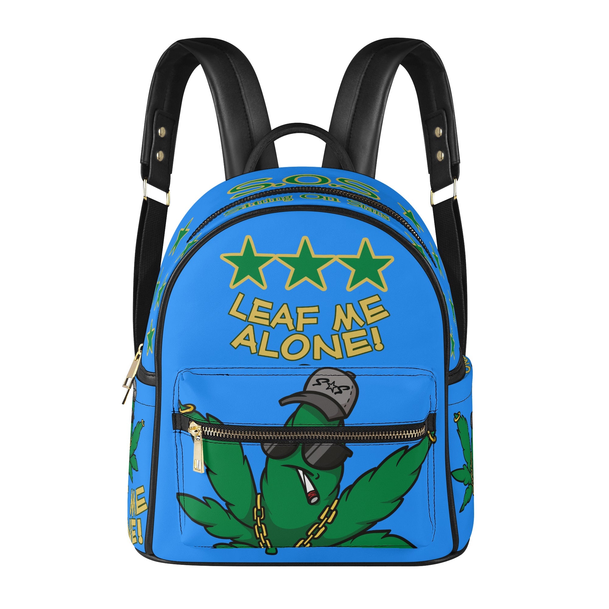Leaf Me Alone 3.0 S.O.S 420 Blue Edition Backpack – SOSApparel