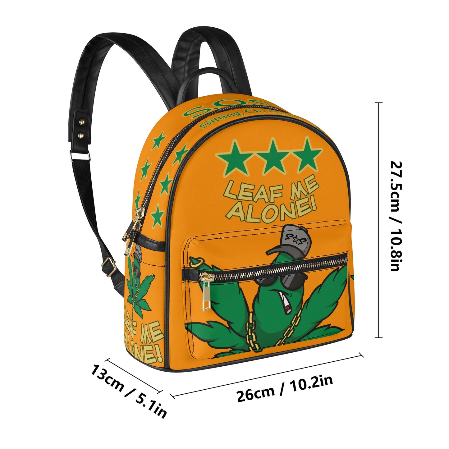 Leaf Me Alone 3.0 S.O.S 420 Orange Edition Backpack