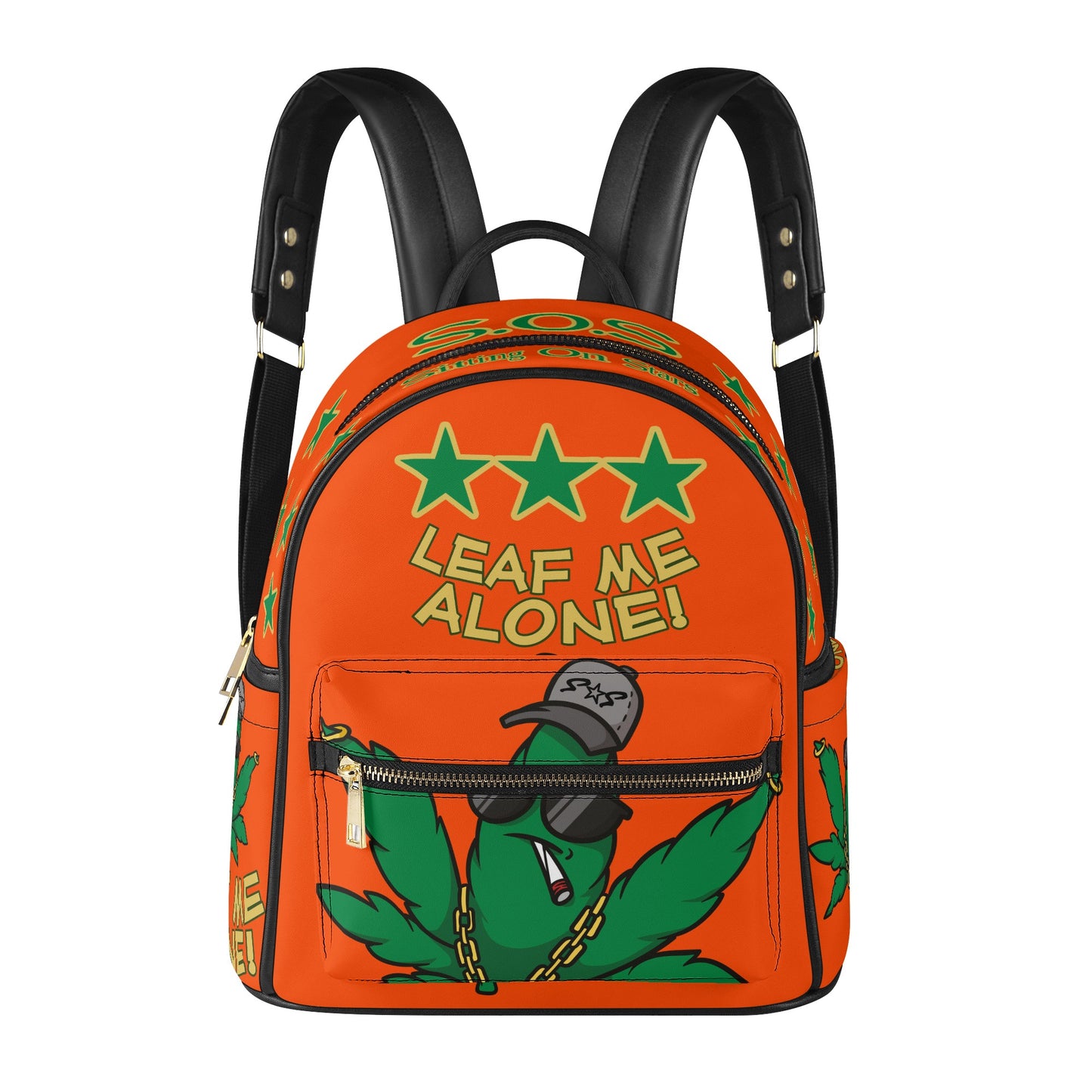 Leaf Me Alone 3.0  S.O.S 420 Dark Orange Edition Backpack