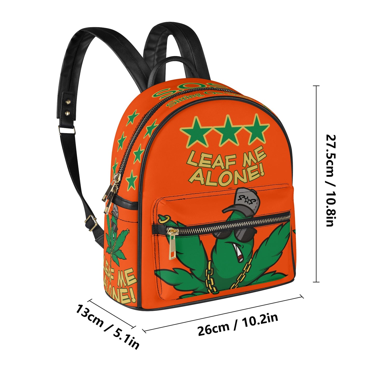 Leaf Me Alone 3.0  S.O.S 420 Dark Orange Edition Backpack