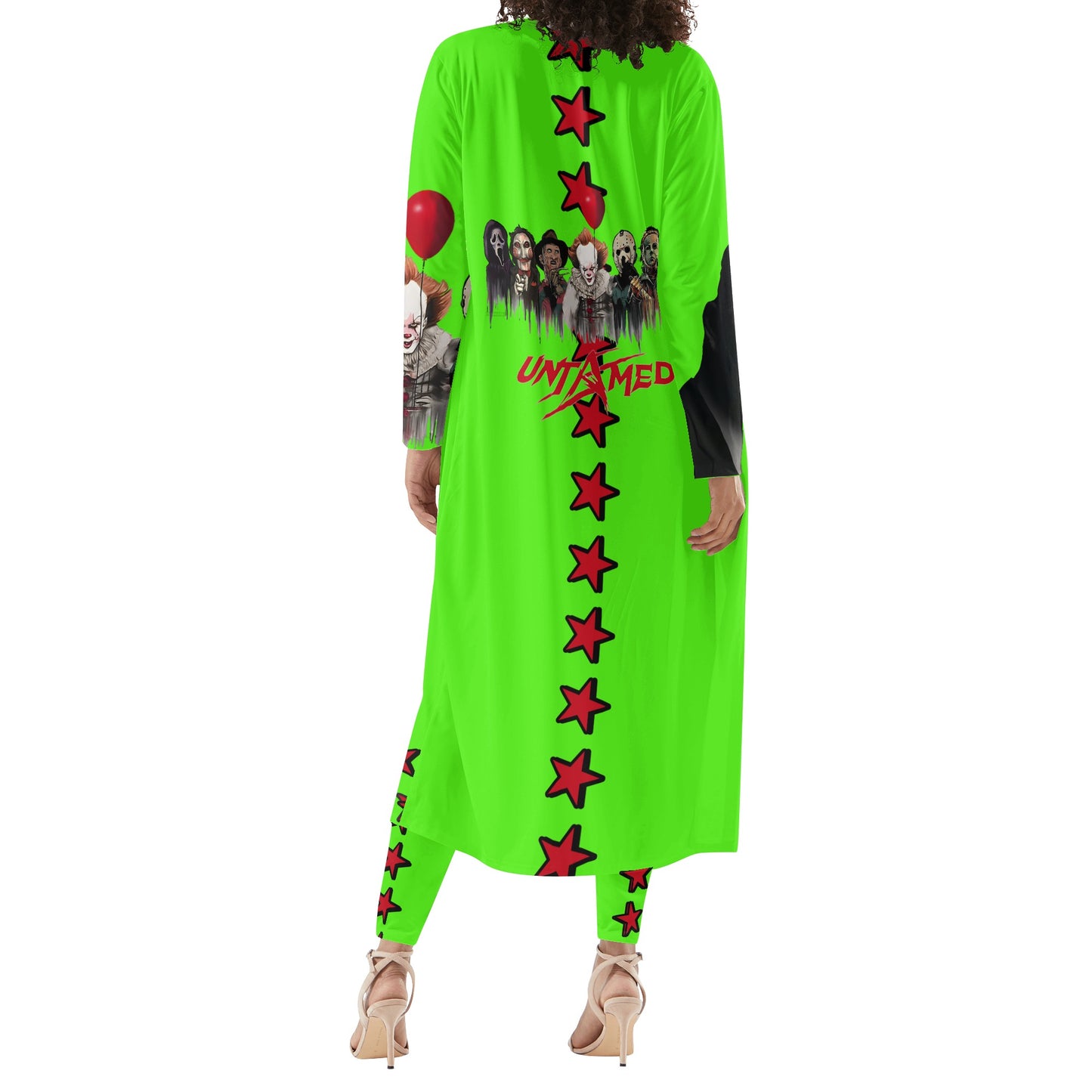 Un-Tamed S.O.S Edition Womens Goo Green Long Sleeve Cardigan and Leggings 2pcs