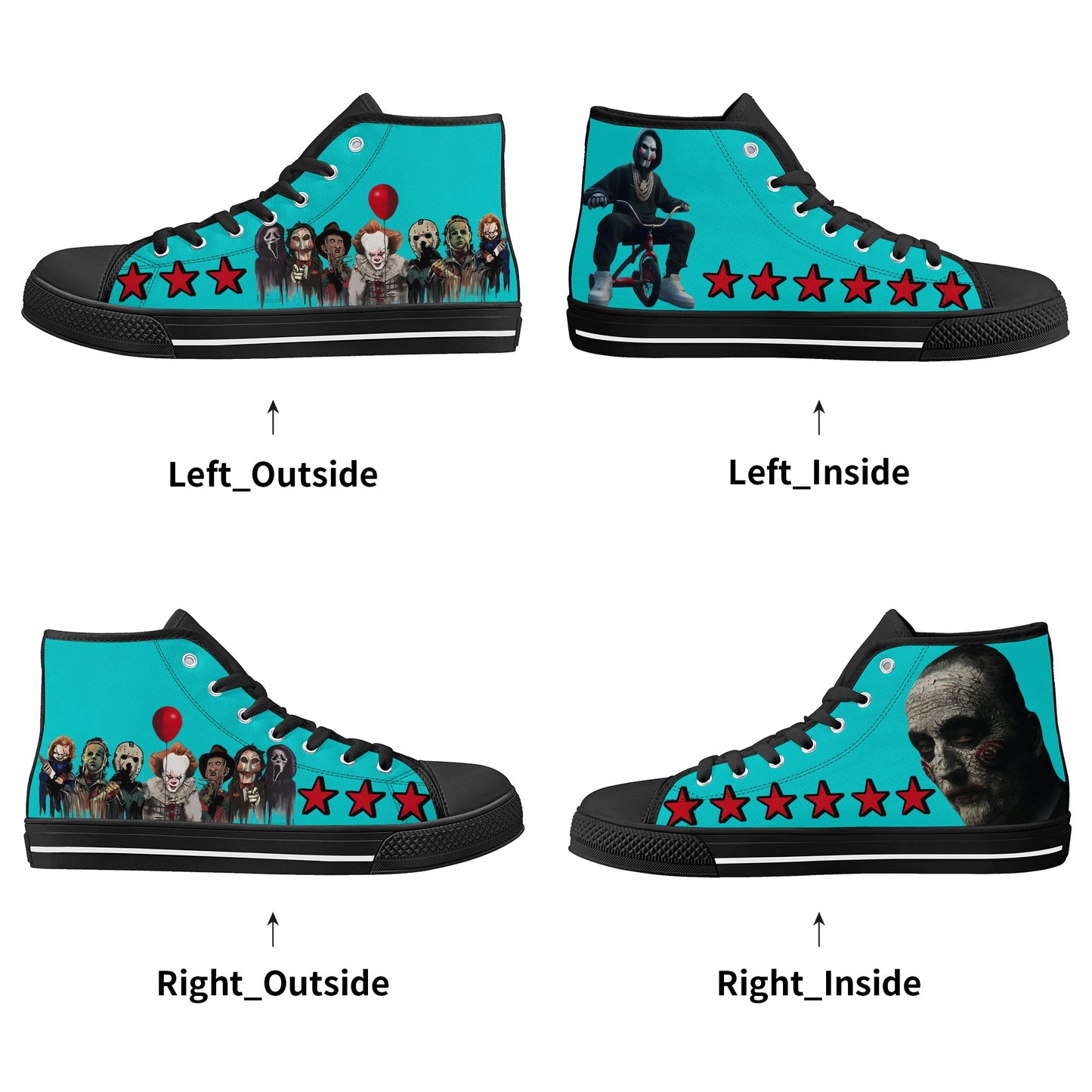 Un-Tamed S.O.S Edition Mens Turquoise Lightweight High Top Star Kicks