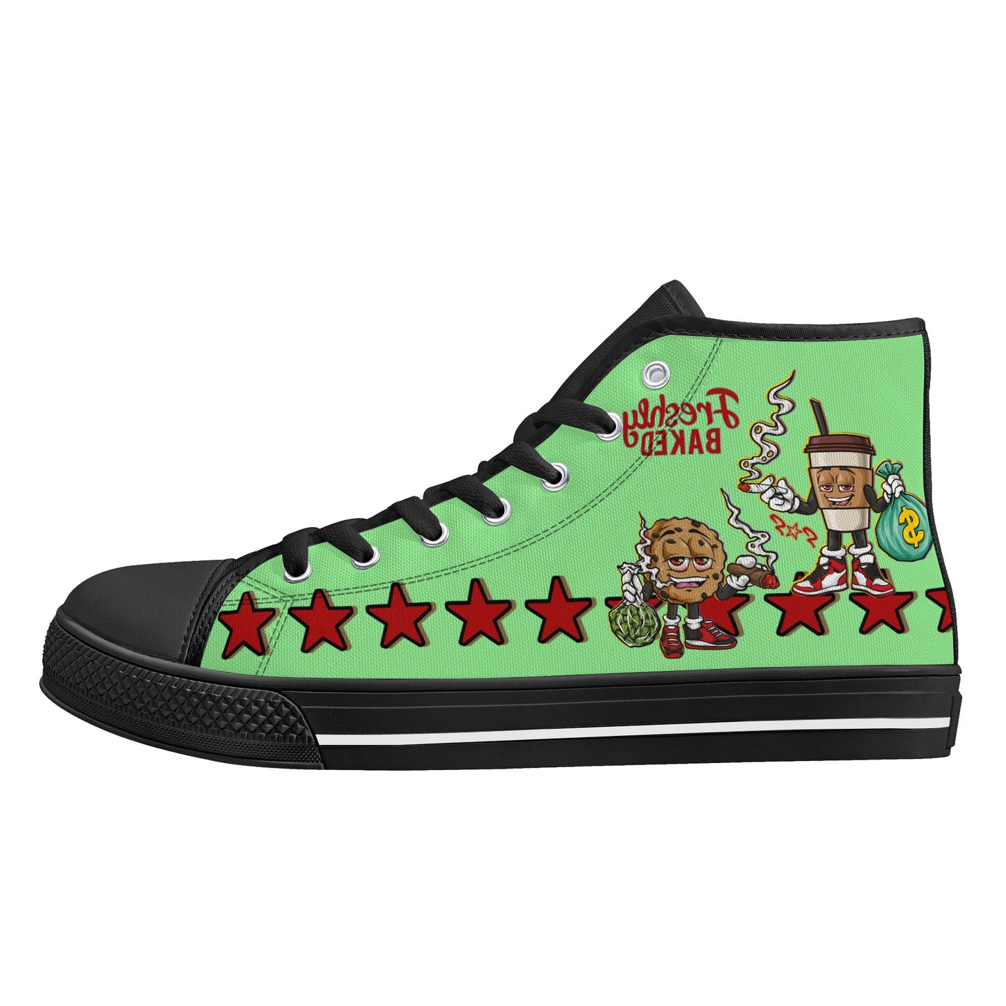 Freshly Baked 4/20 Edition Mens Mint Green High Top Star Kicks