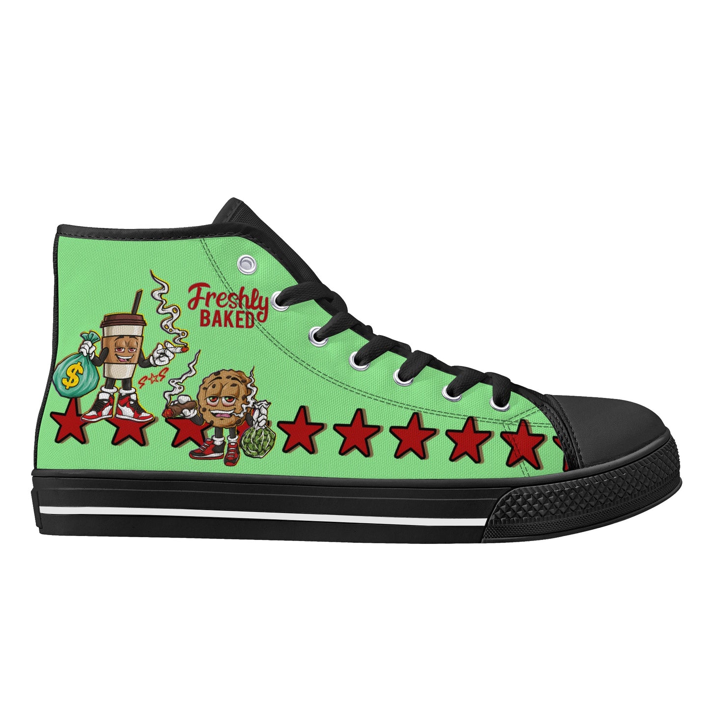 Freshly Baked 4/20 Edition Mens Mint Green High Top Star Kicks