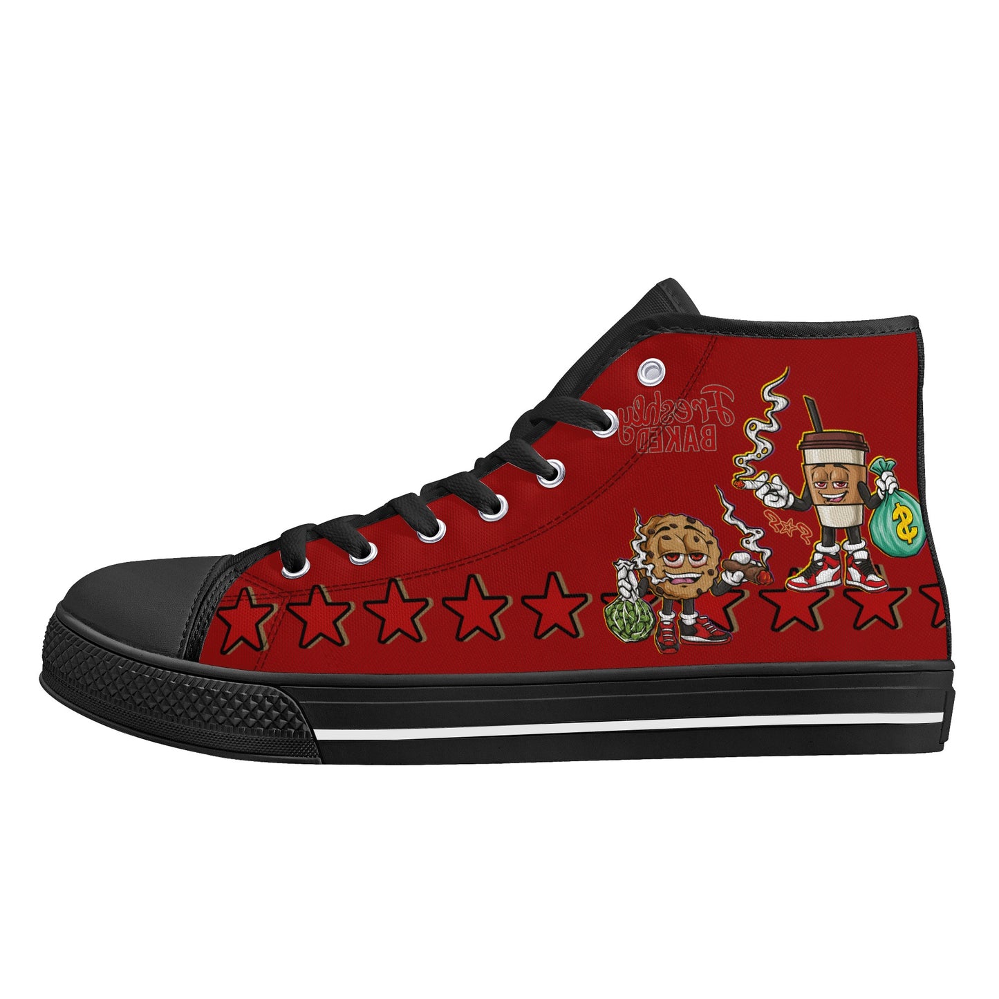 Freshly Baked 4/20 Edition Mens Maroon High Top Star Kicks