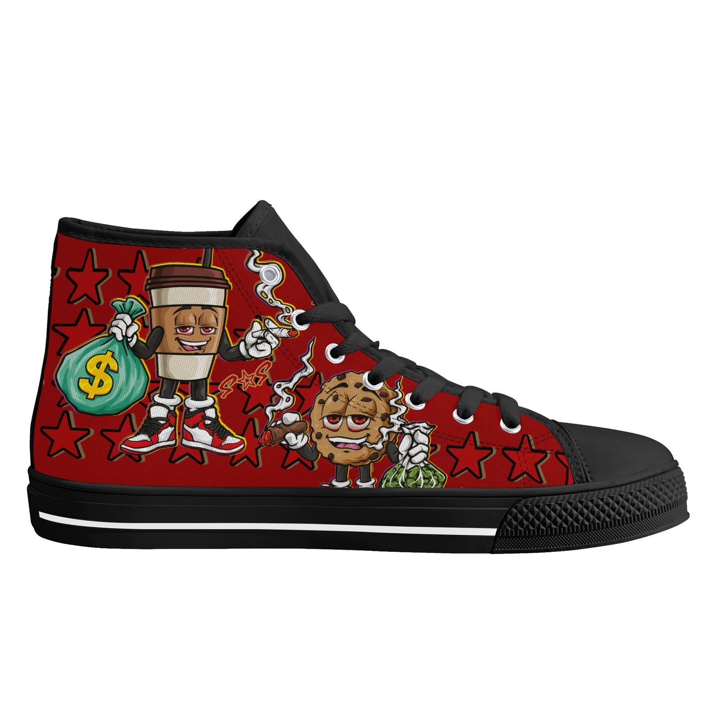 Freshly Baked 4/20 Edition Mens Maroon High Top Star Kicks