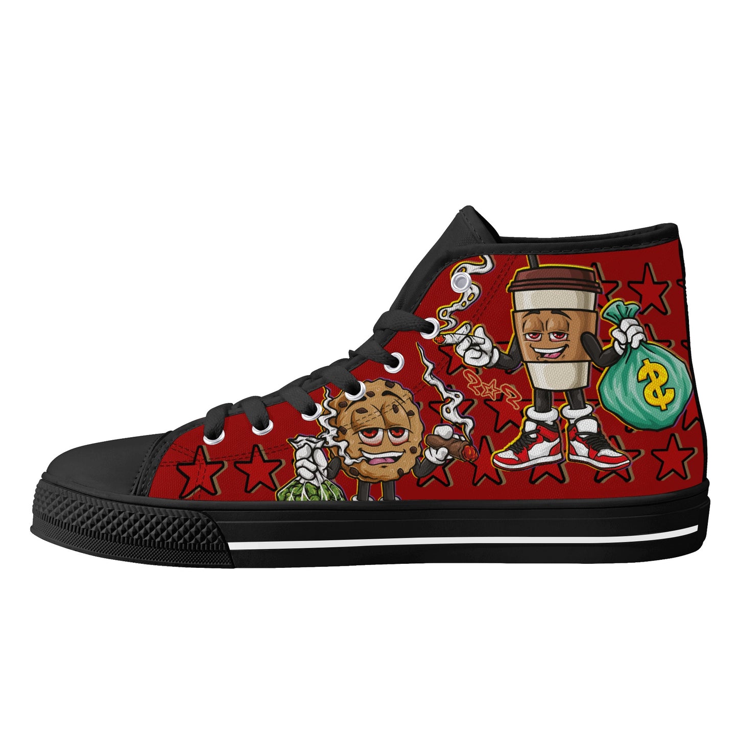 Freshly Baked 4/20 Edition Mens Maroon High Top Star Kicks