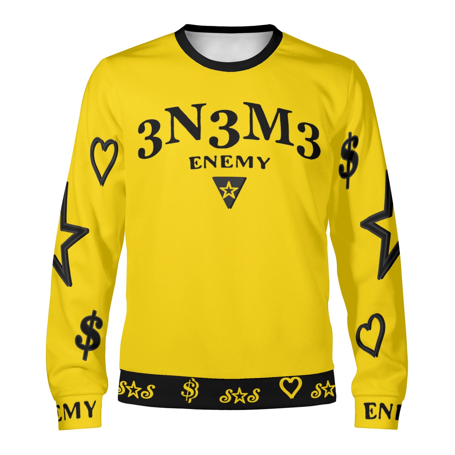 3.N.3.M.3 Enemy S.O.S Limited Edition Black/Gold Adult Crewneck Sweatshirt