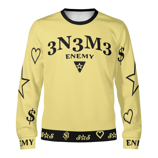 3.N.3.M.3 Enemy S.O.S Limited Edition Black/Tan Adult Crewneck Sweatshirt