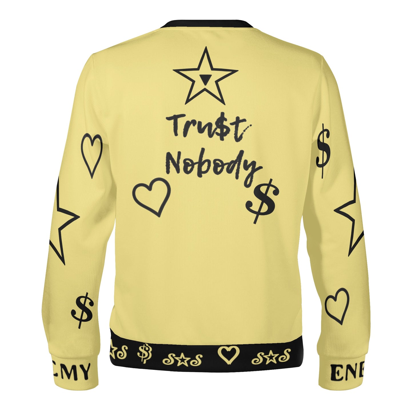 3.N.3.M.3 Enemy S.O.S Limited Edition Black/Tan Adult Crewneck Sweatshirt