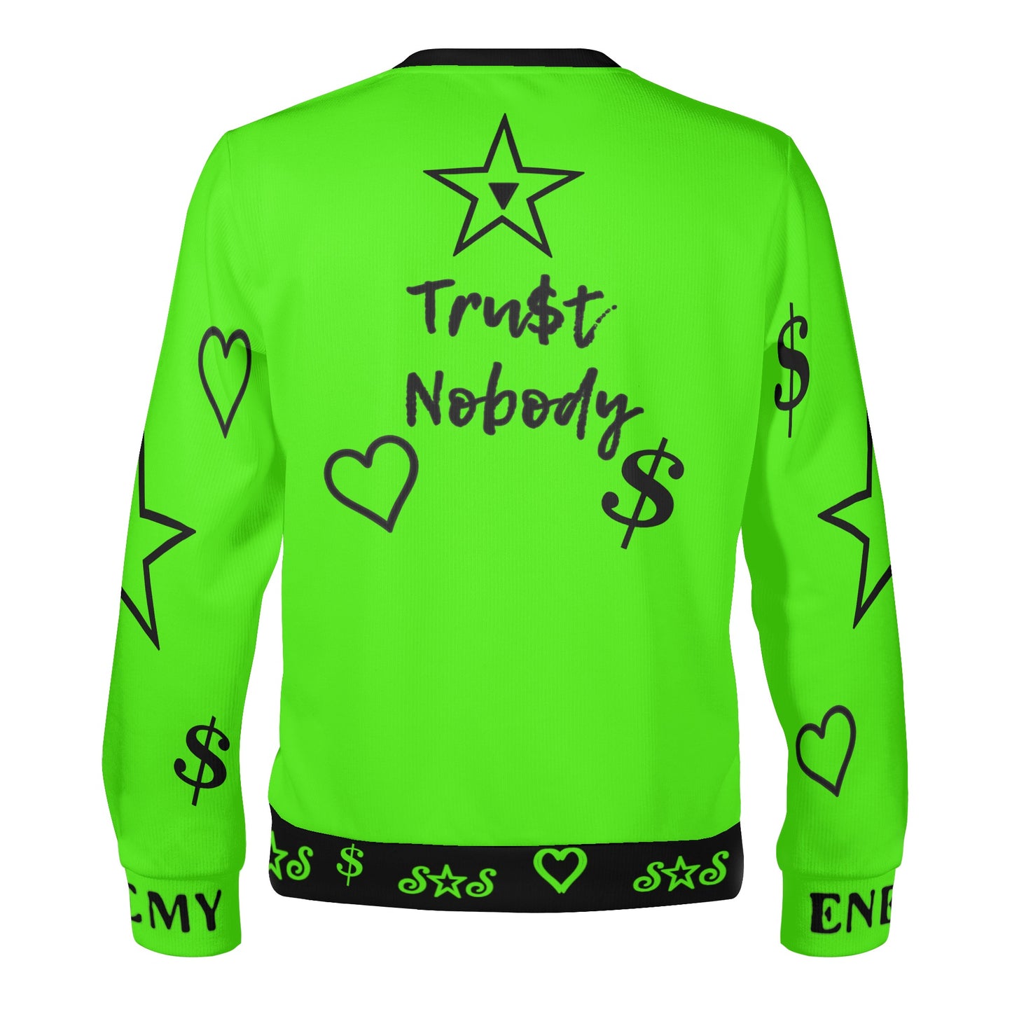 3.N.3.M.3 Enemy S.O.S Limited Edition Black/GooGreen Adult Crewneck Sweatshirt