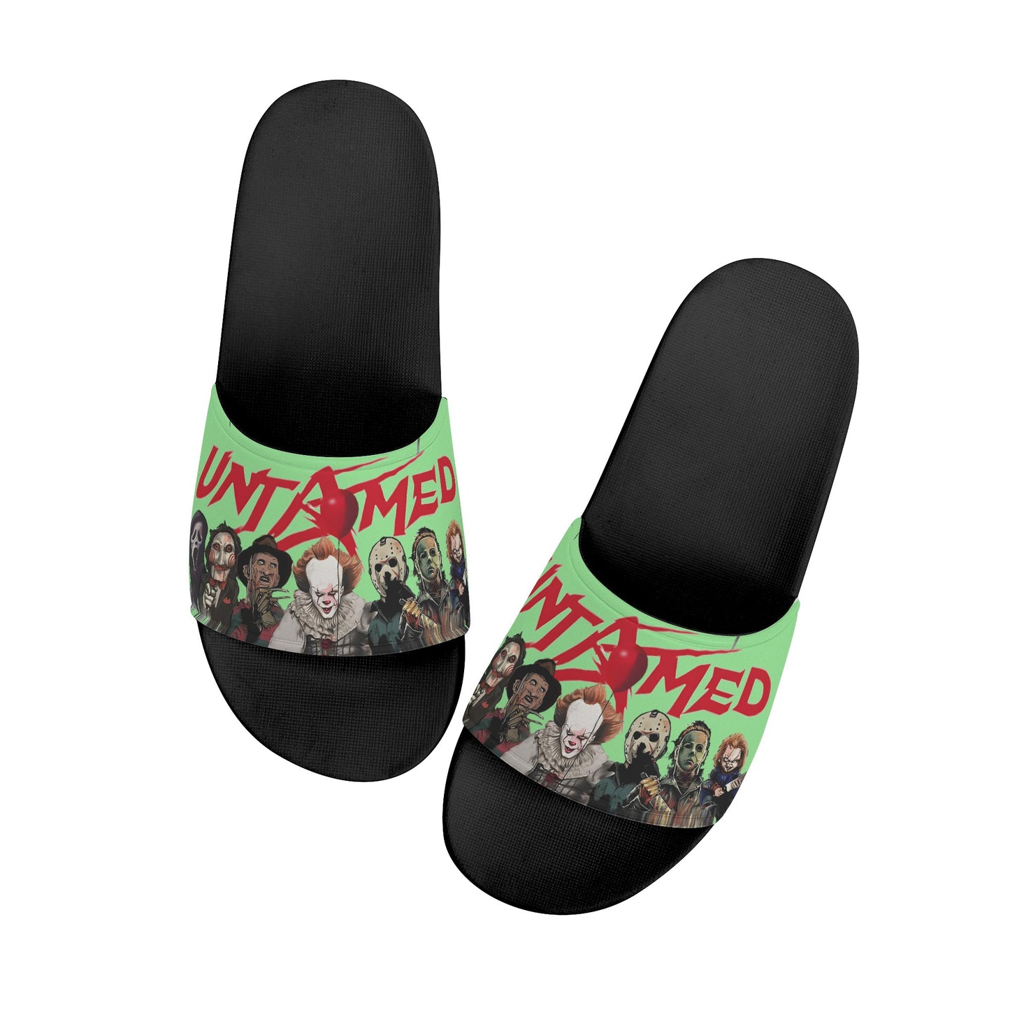 Un-Tamed S.O.S Edition Mens Mint Green Star Slides