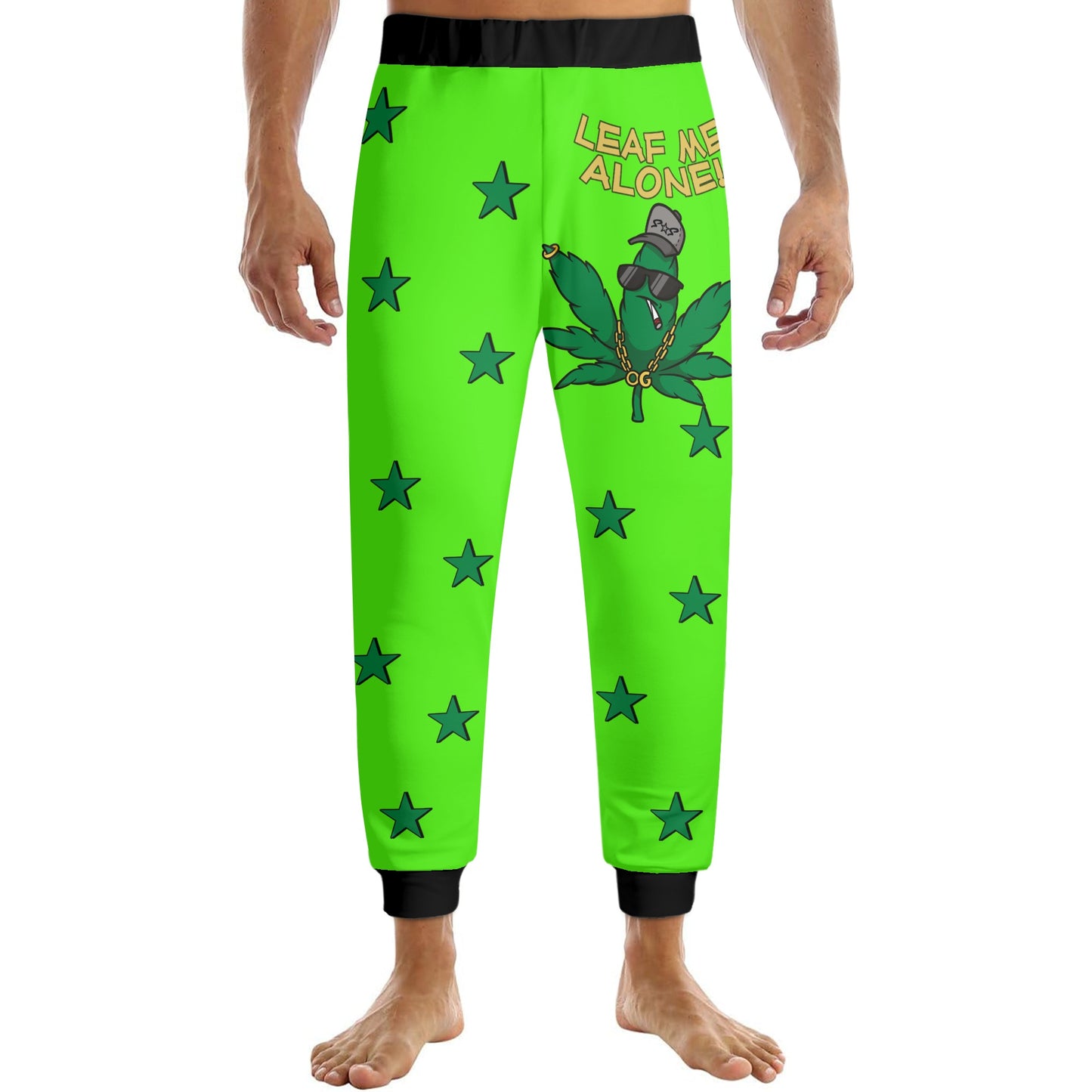 Leaf Me Alone 3.0 420 S.O.S Edition Mens  Goo Green Sweatpants