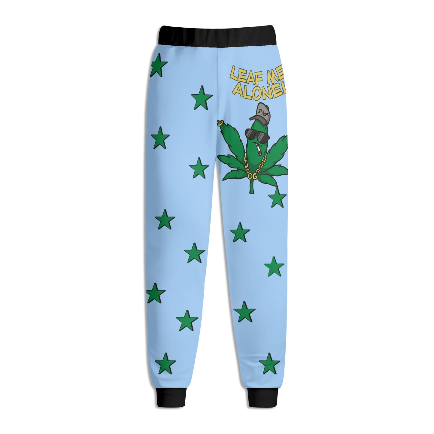 Leaf Me Alone 3.0 420 S.O.S Edition Mens Sky Blue Sweatpants