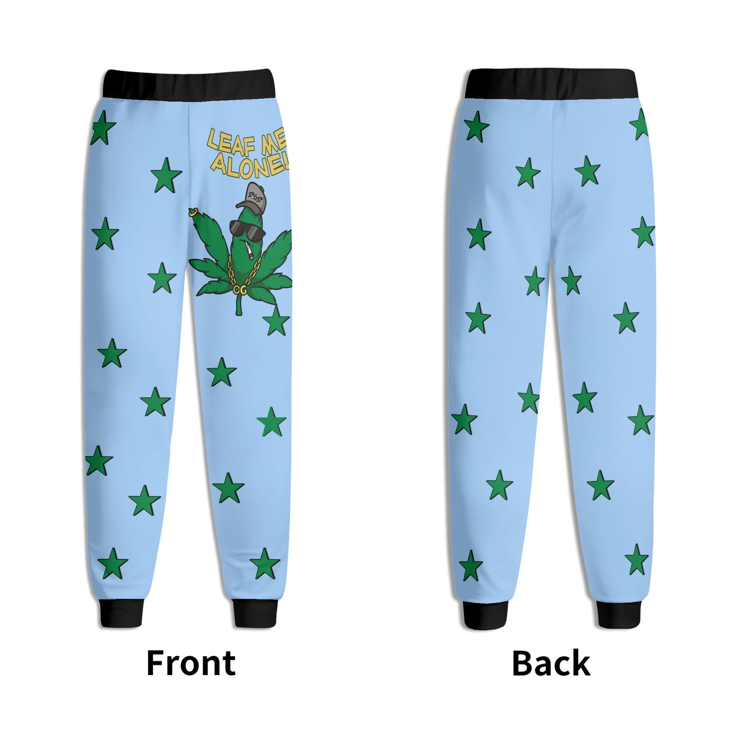 Leaf Me Alone 3.0 420 S.O.S Edition Mens Sky Blue Sweatpants