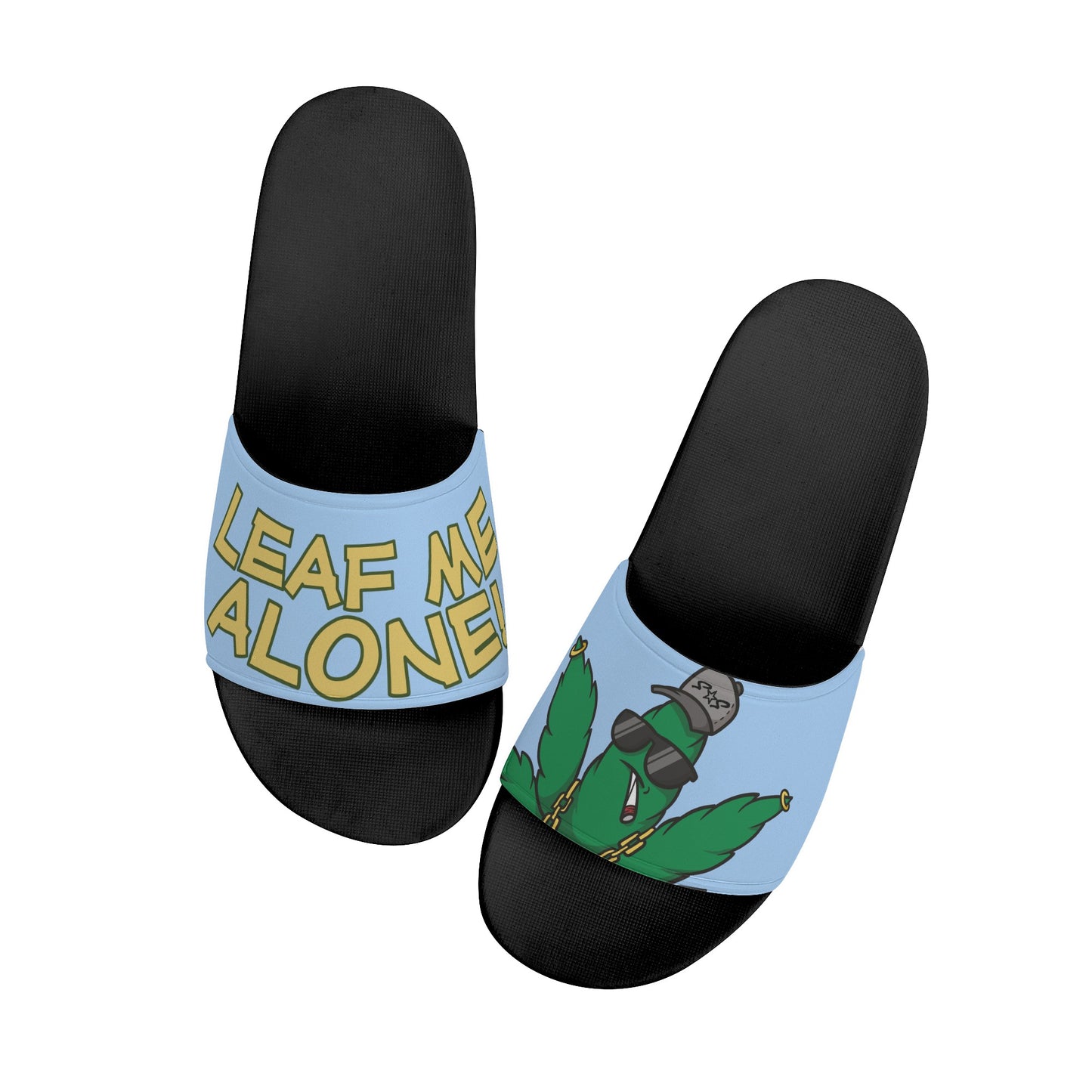 Leaf Me Alone 3.0 420 S.O.S Edition Mens Sky Blue Star Slides