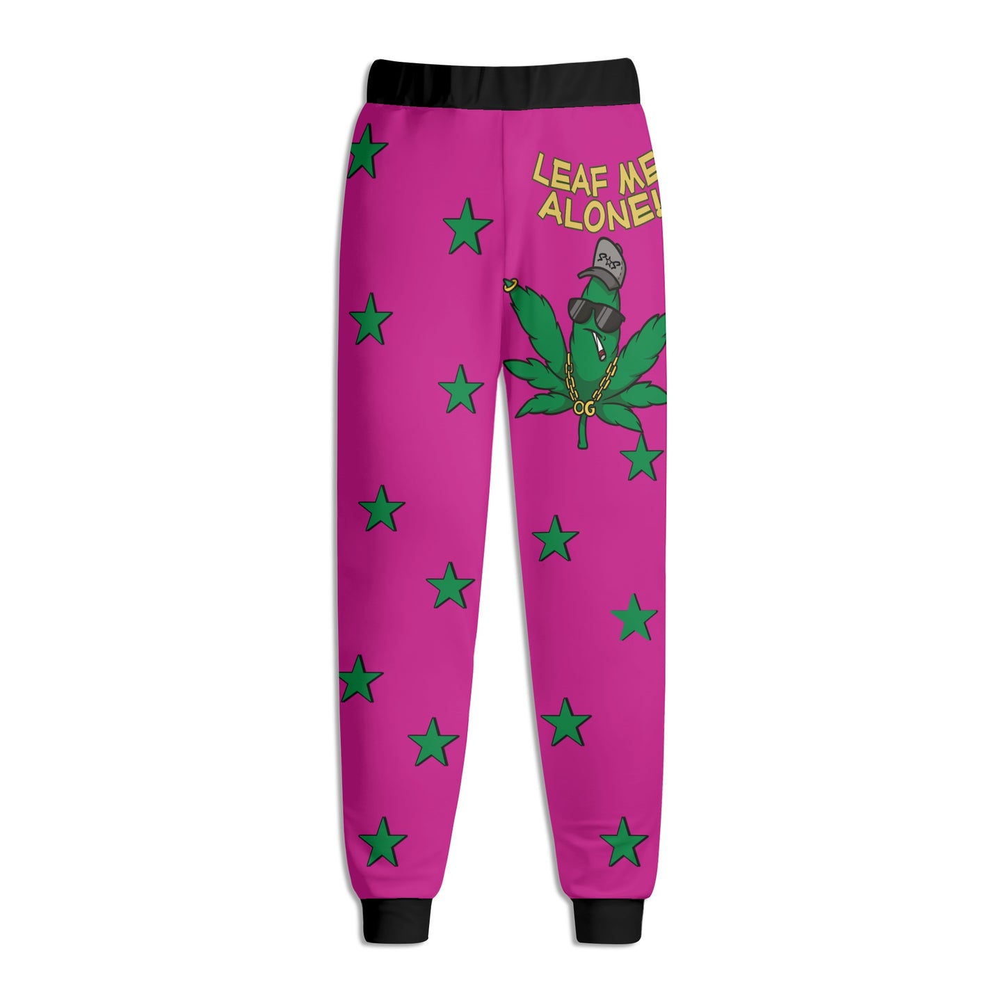 Leaf Me Alone 3.0 420 S.O.S Edition Mens  Purple Sweatpants