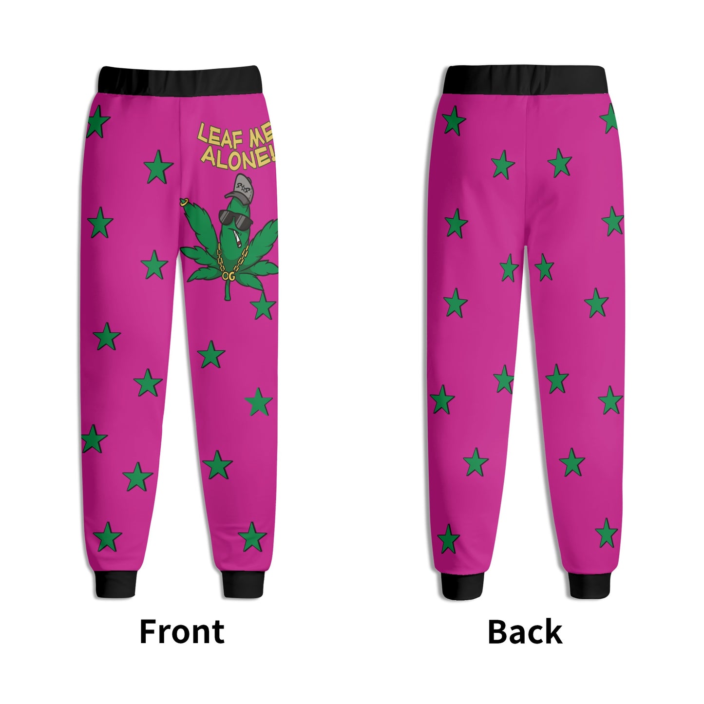 Leaf Me Alone 3.0 420 S.O.S Edition Mens  Purple Sweatpants