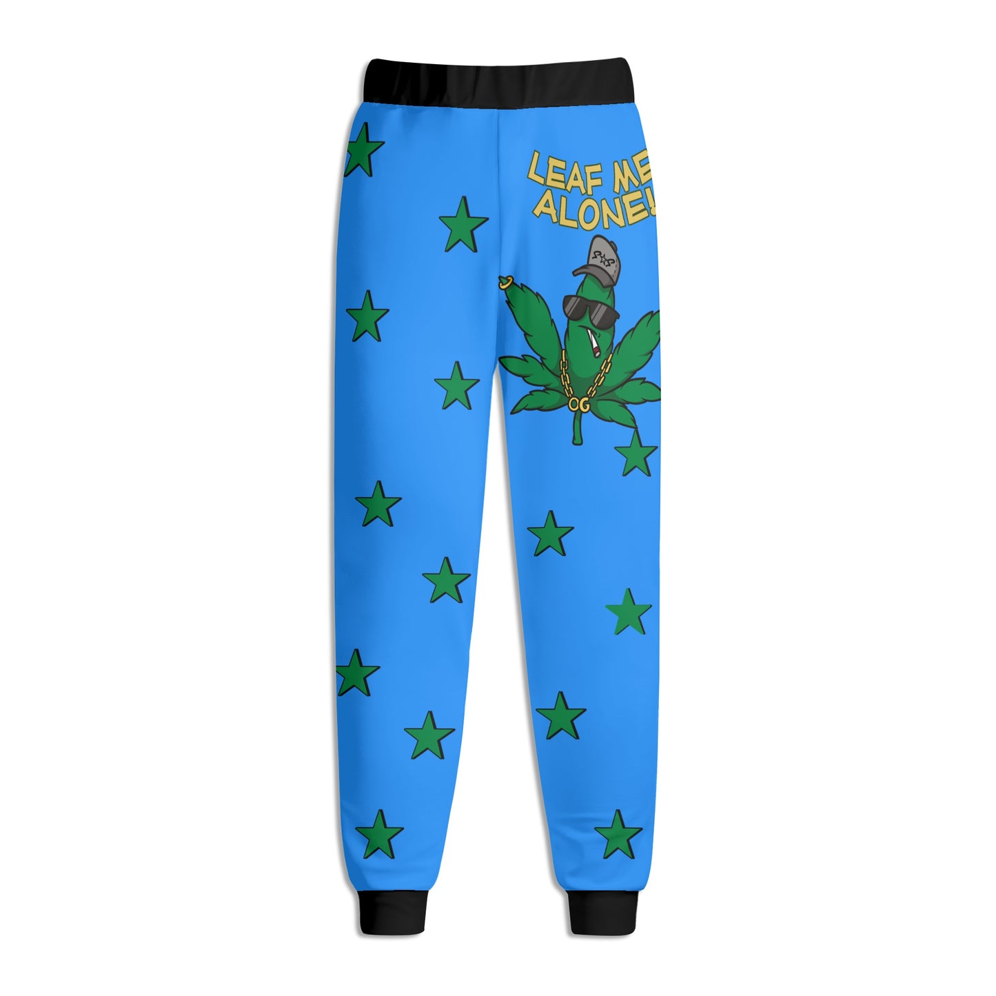 Leaf Me Alone 3.0 420 S.O.S Edition Mens Blue Sweatpants