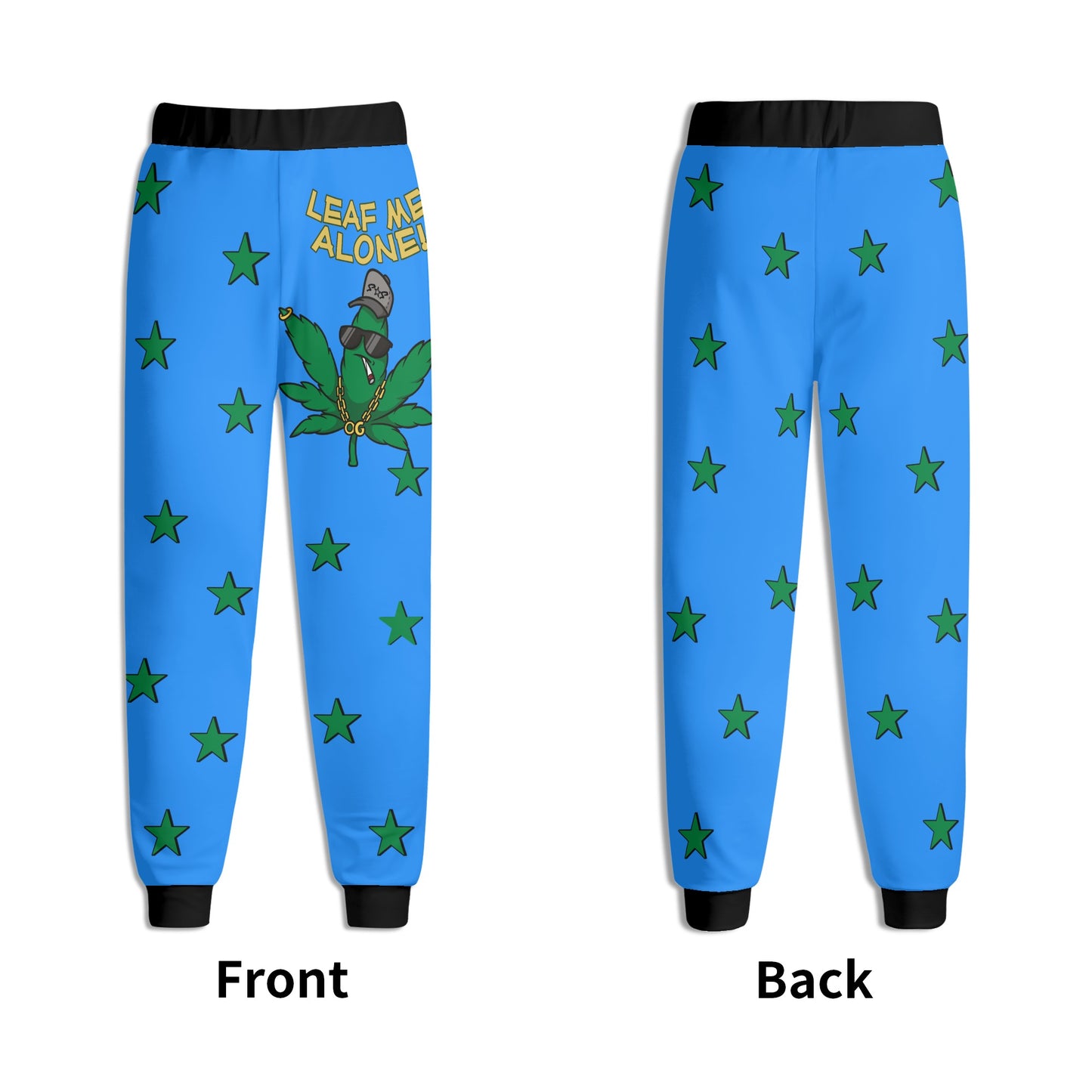 Leaf Me Alone 3.0 420 S.O.S Edition Mens Blue Sweatpants