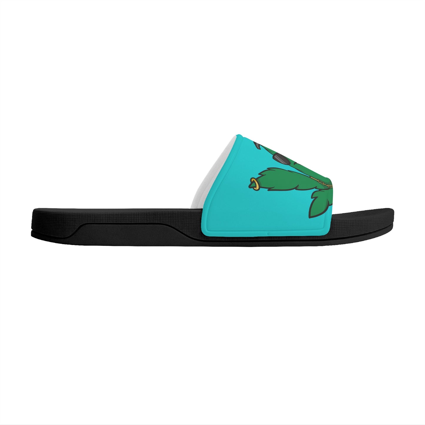 Leaf Me Alone 3.0 420 S.O.S Edition Mens Turquoise Star Slides