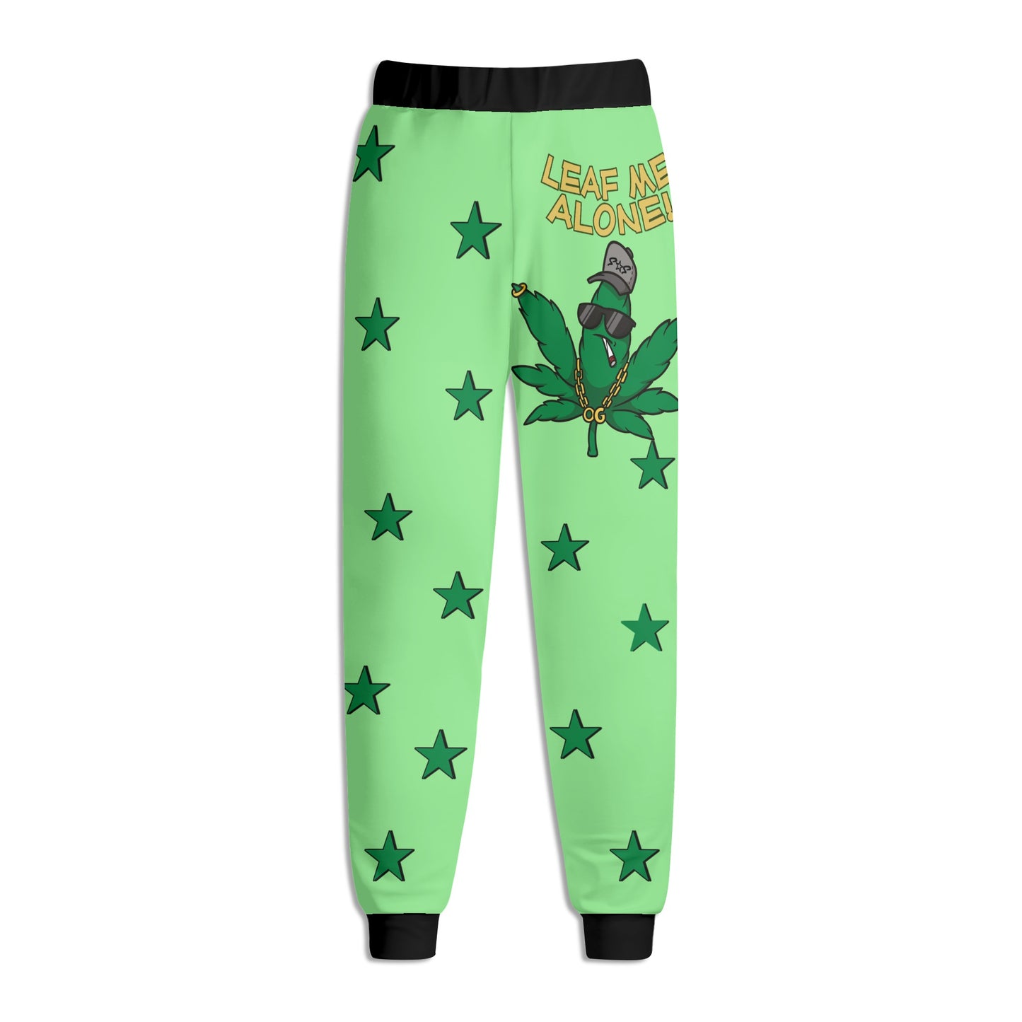 Leaf Me Alone 3.0 420 S.O.S Edition Mens Mint Green Sweatpants