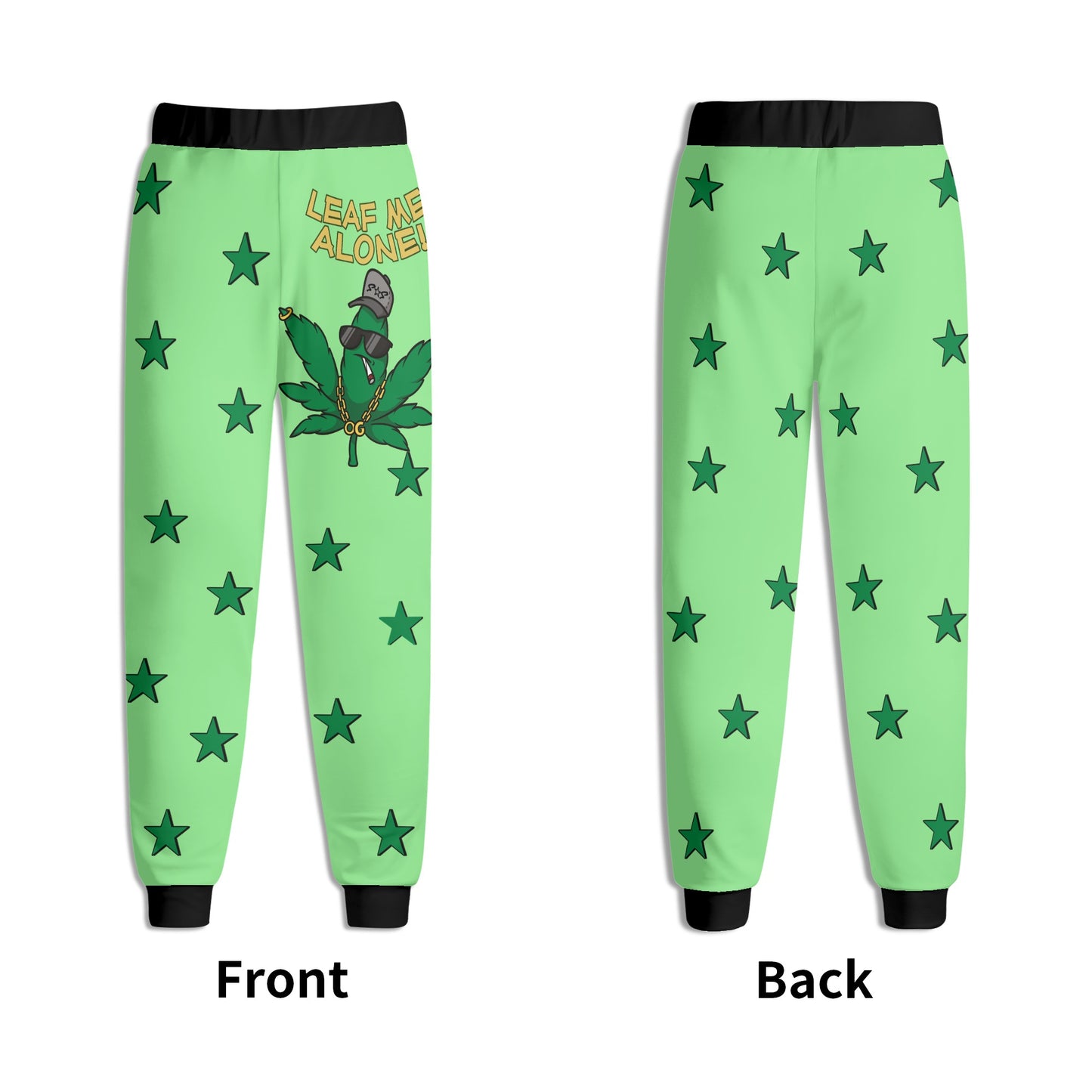 Leaf Me Alone 3.0 420 S.O.S Edition Mens Mint Green Sweatpants