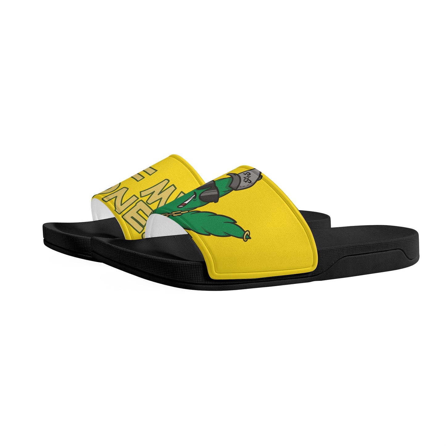 Leaf Me Alone 3.0 420 S.O.S Edition Mens Gold Star Slides