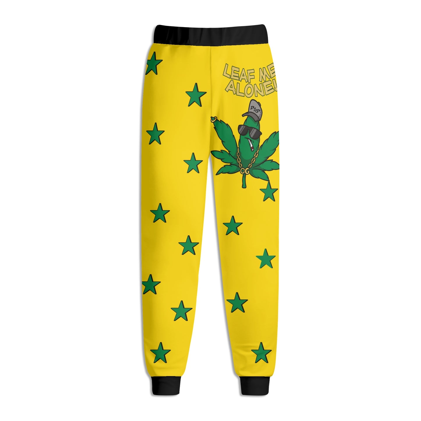 Leaf Me Alone 3.0 420 S.O.S Edition Mens Gold Sweatpants