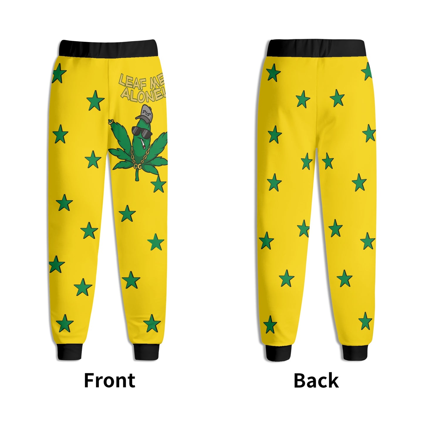 Leaf Me Alone 3.0 420 S.O.S Edition Mens Gold Sweatpants