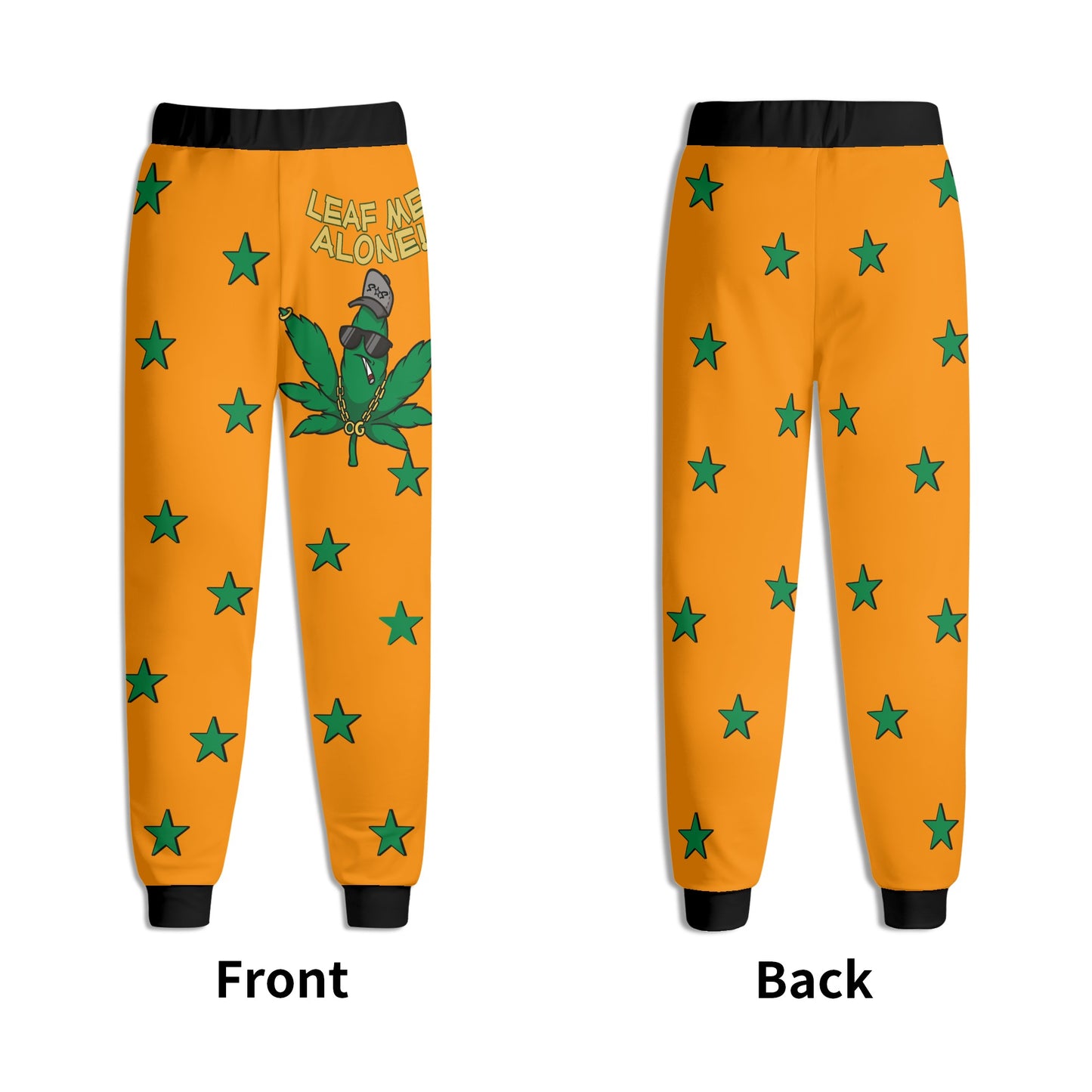 Leaf Me Alone 3.0 420 S.O.S Edition Mens Orange Sweatpants