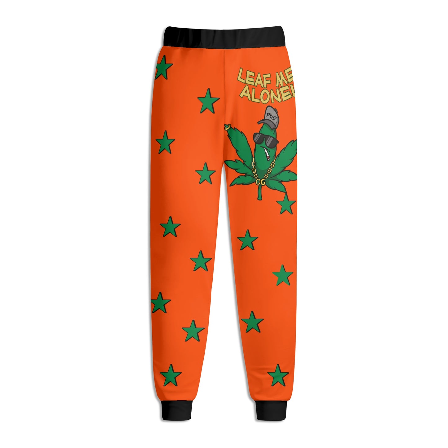 Leaf Me Alone 3.0 420 S.O.S Edition Mens Dark Orange Sweatpants