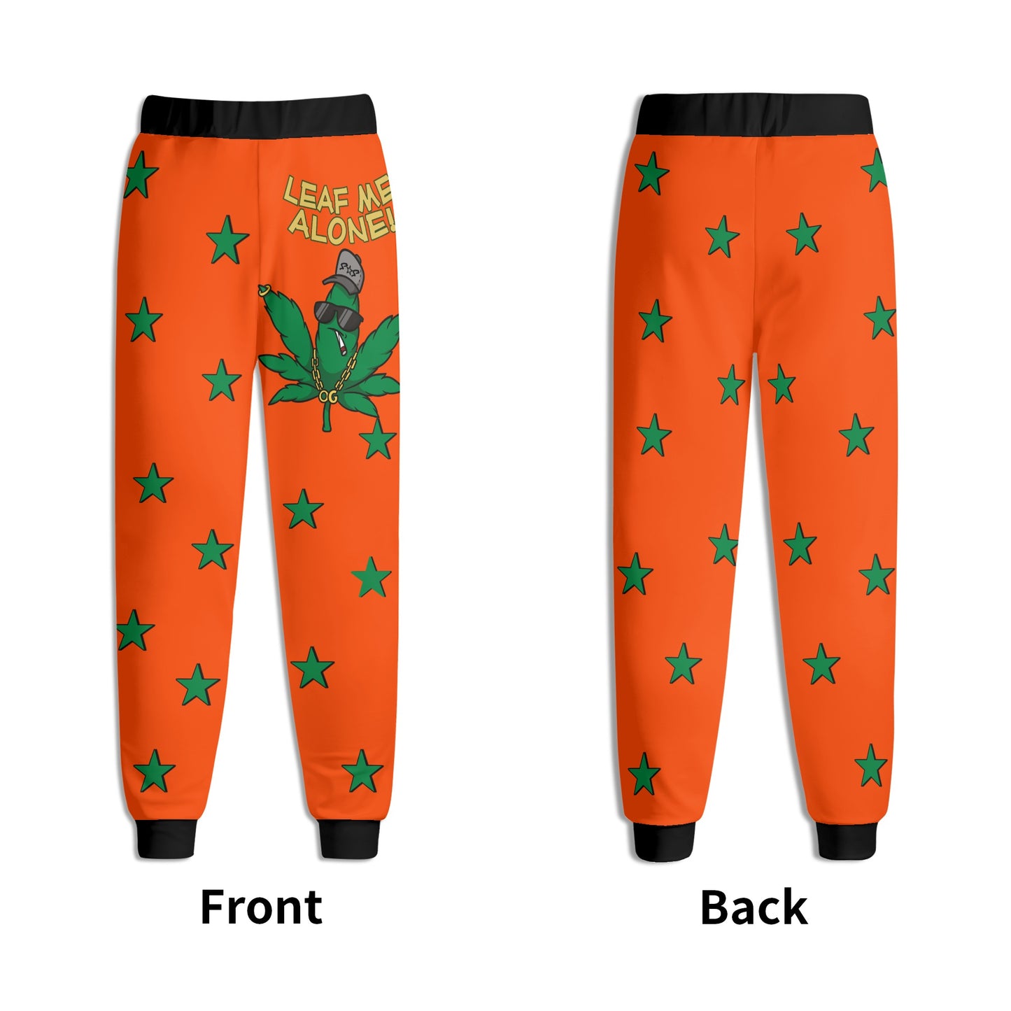 Leaf Me Alone 3.0 420 S.O.S Edition Mens Dark Orange Sweatpants